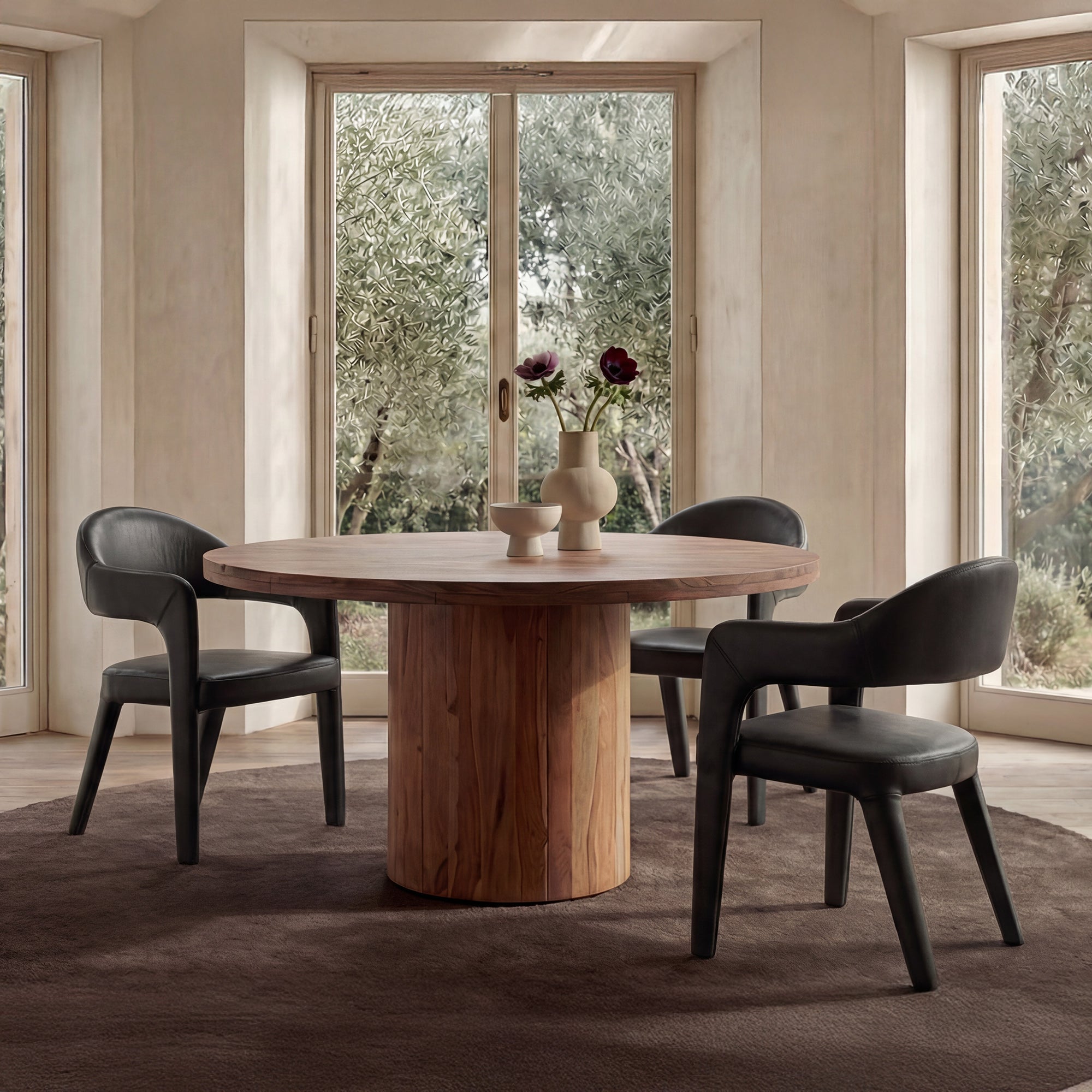 Martens Dining Chair Black Leather by Moe's Home Collection - view 2