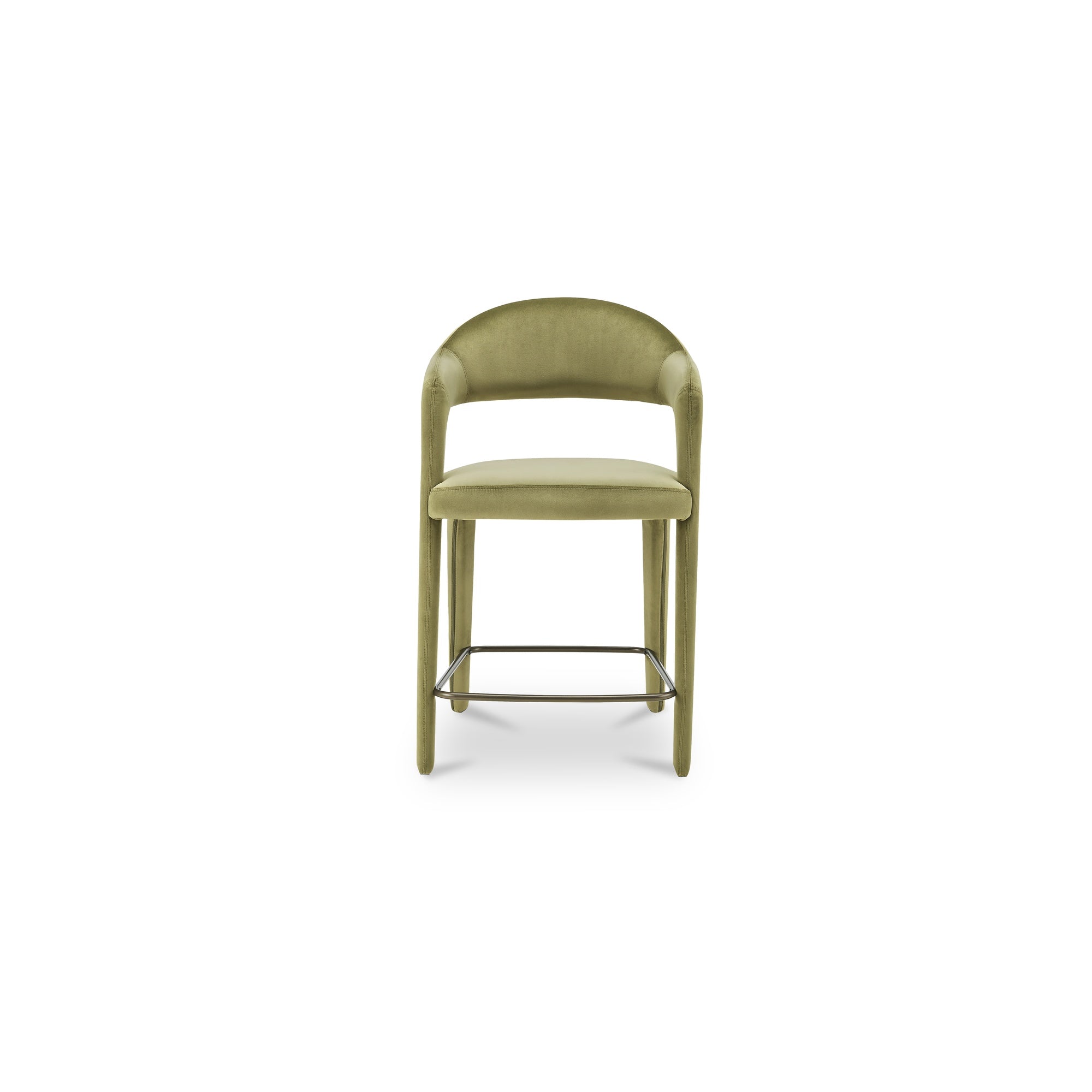 Martens Counter Stool Green Velvet by Moe's Home Collection