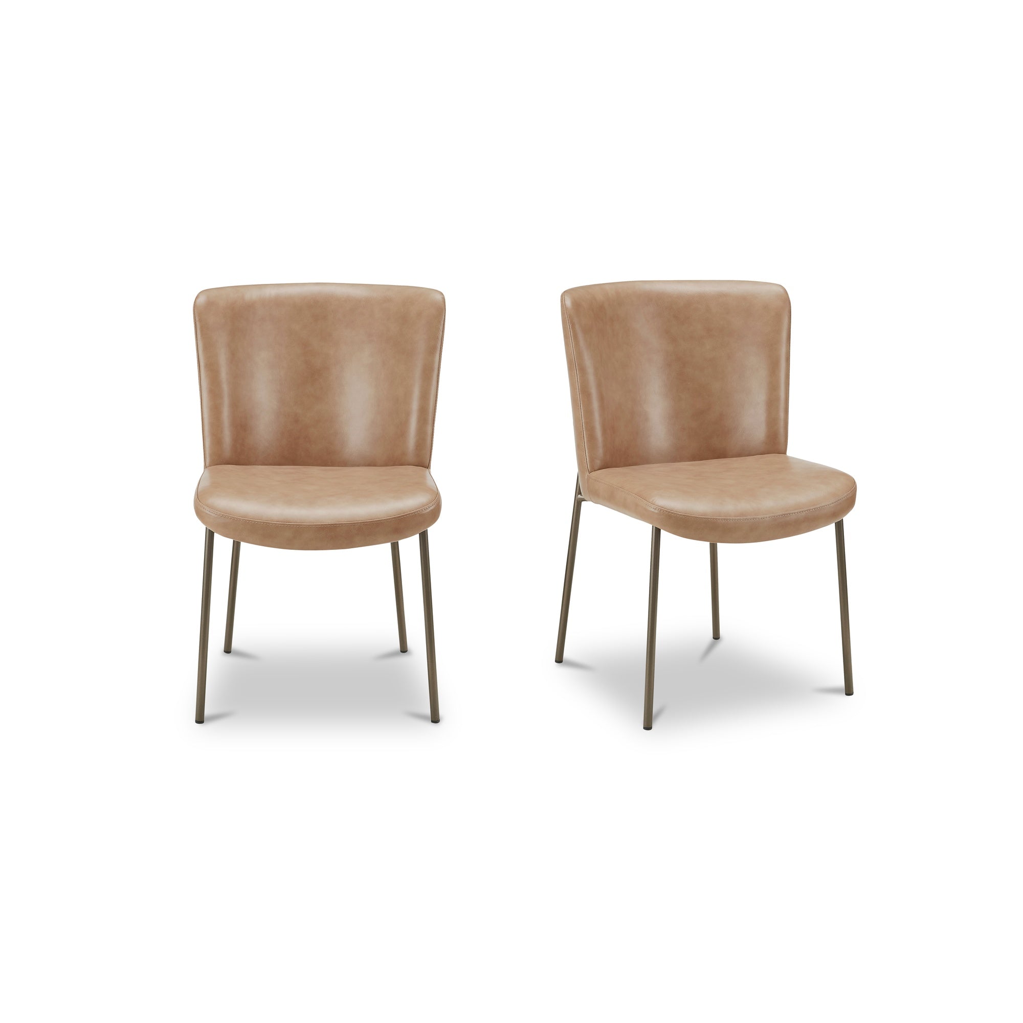 Early Dining Chair Tan Leather-Set Of Two by Moe's Home Collection