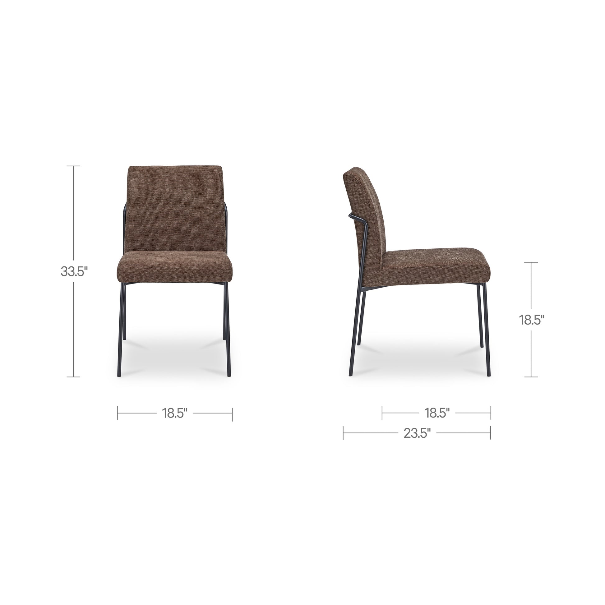 Danny Dining Chair Dark Brown Set of Two by Moe's Home Collection - view 4