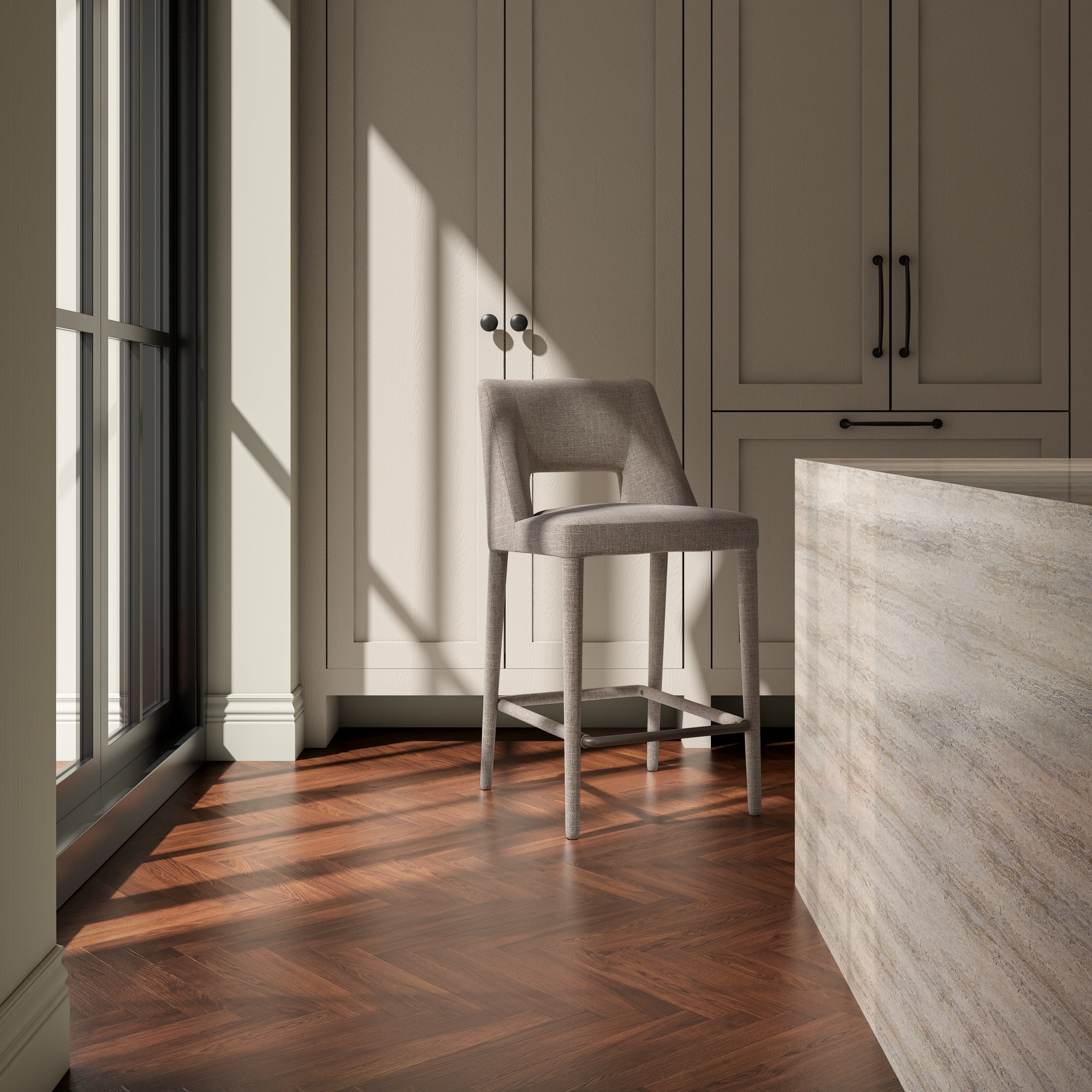 Joyce Counter Stool Light Brown by Moe's Home Collection - view 2