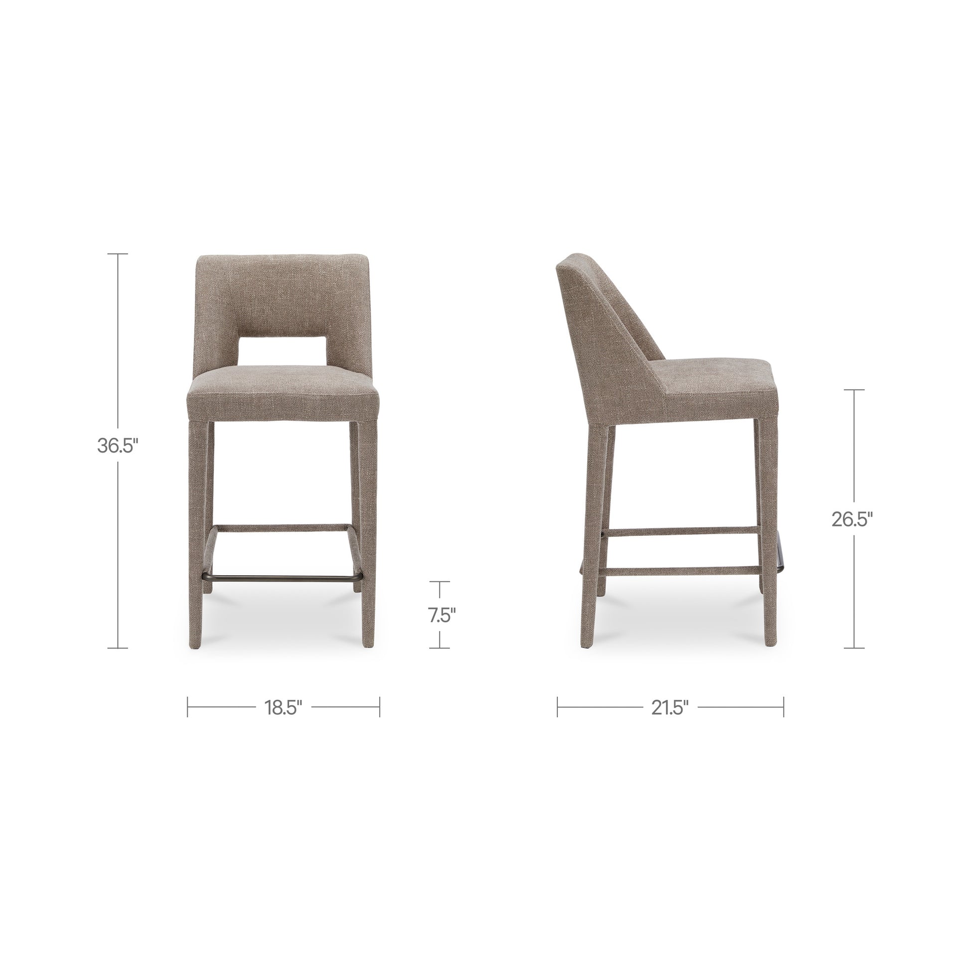 Joyce Counter Stool Light Brown by Moe's Home Collection - view 3