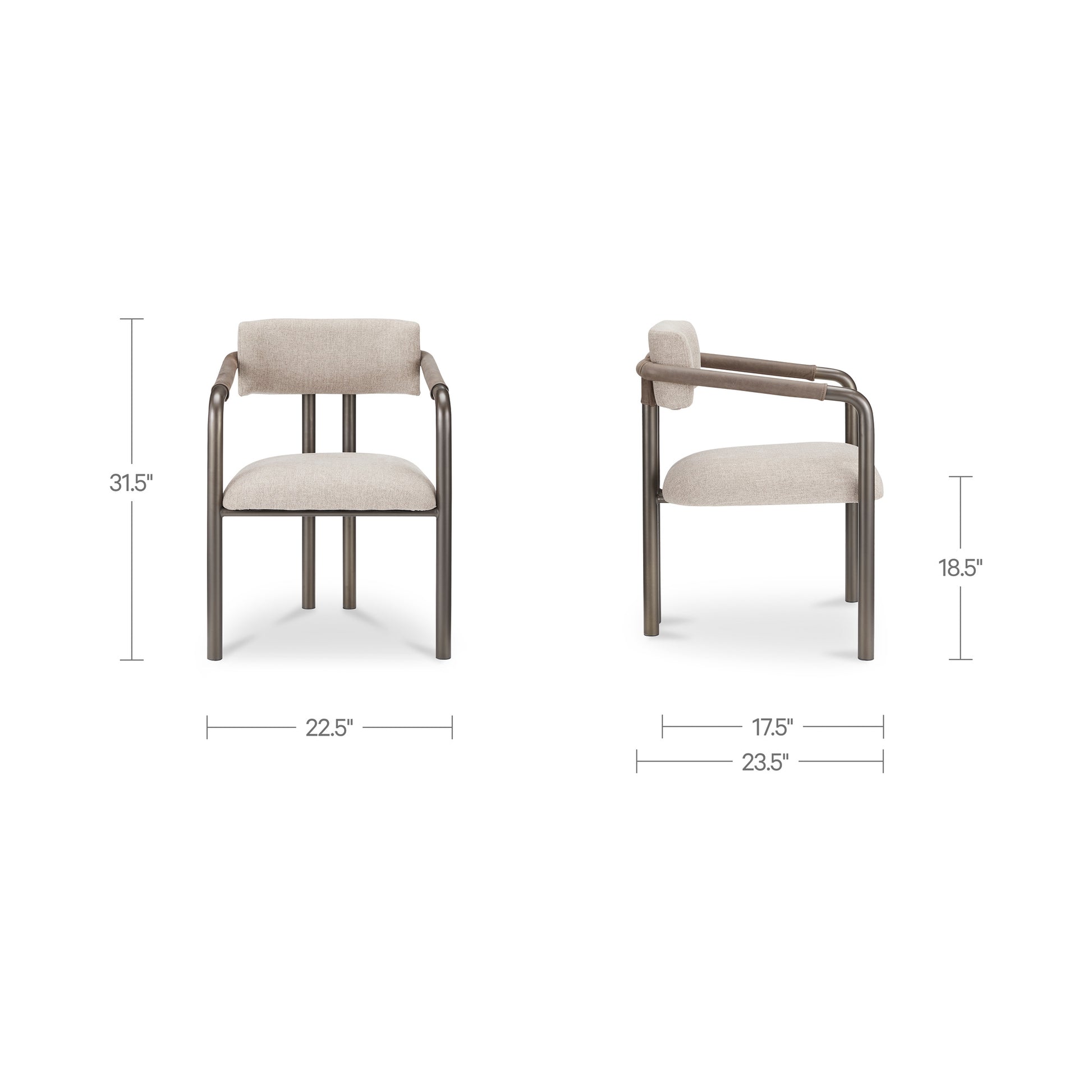Cassidy Dining Chair Light Brown by Moe's Home Collection - view 3