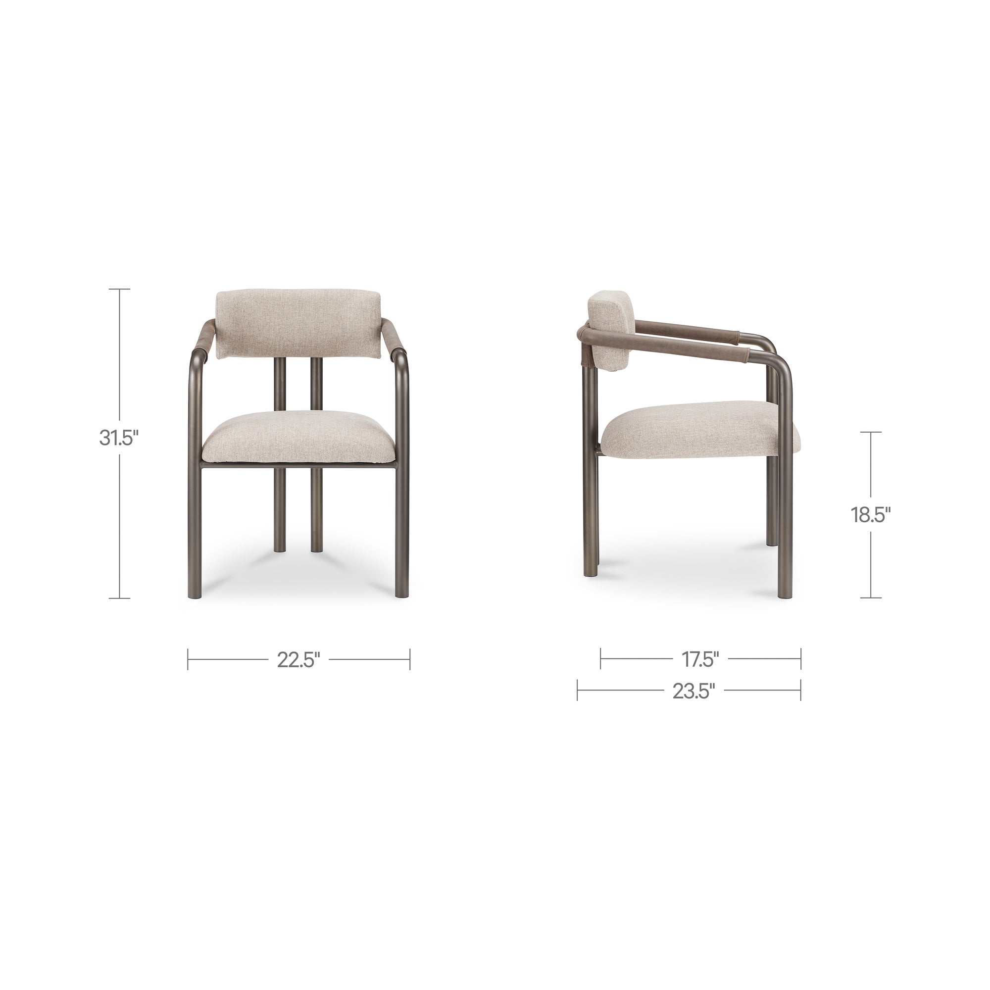 Cassidy Dining Chair Light Brown by Moe's Home Collection - view 3