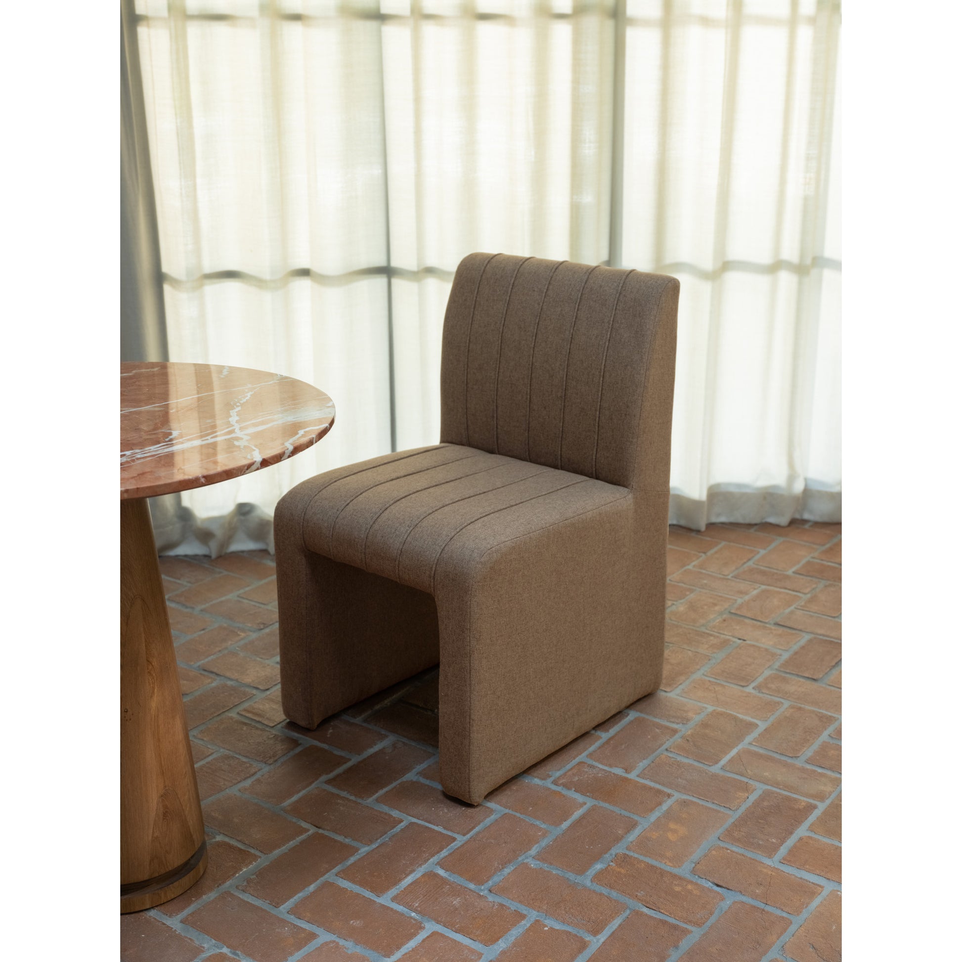 Sally Dining Chair Light Brown by Moe's Home Collection - view 2