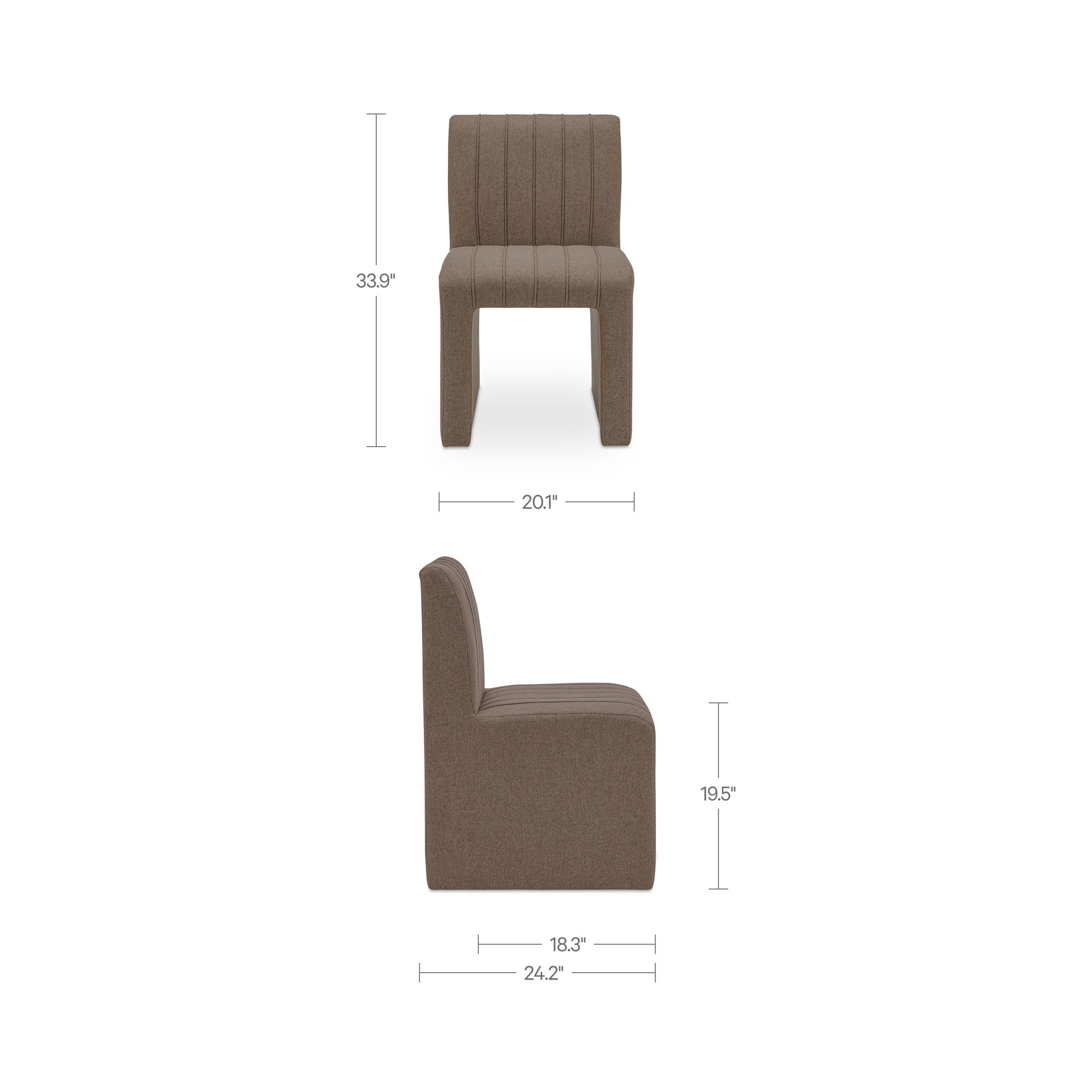 Sally Dining Chair Light Brown by Moe's Home Collection - view 5