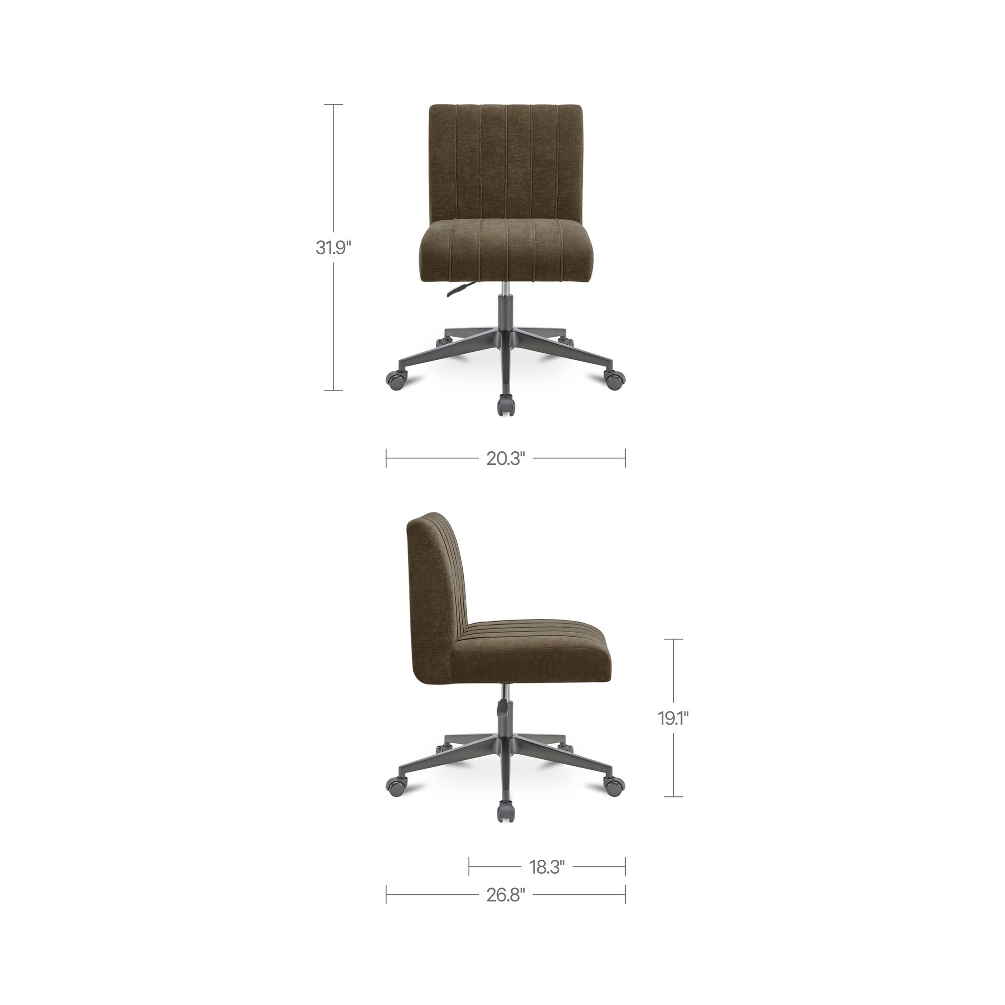 Sally Office Chair Cedar Green by Moe's Home Collection - view 4