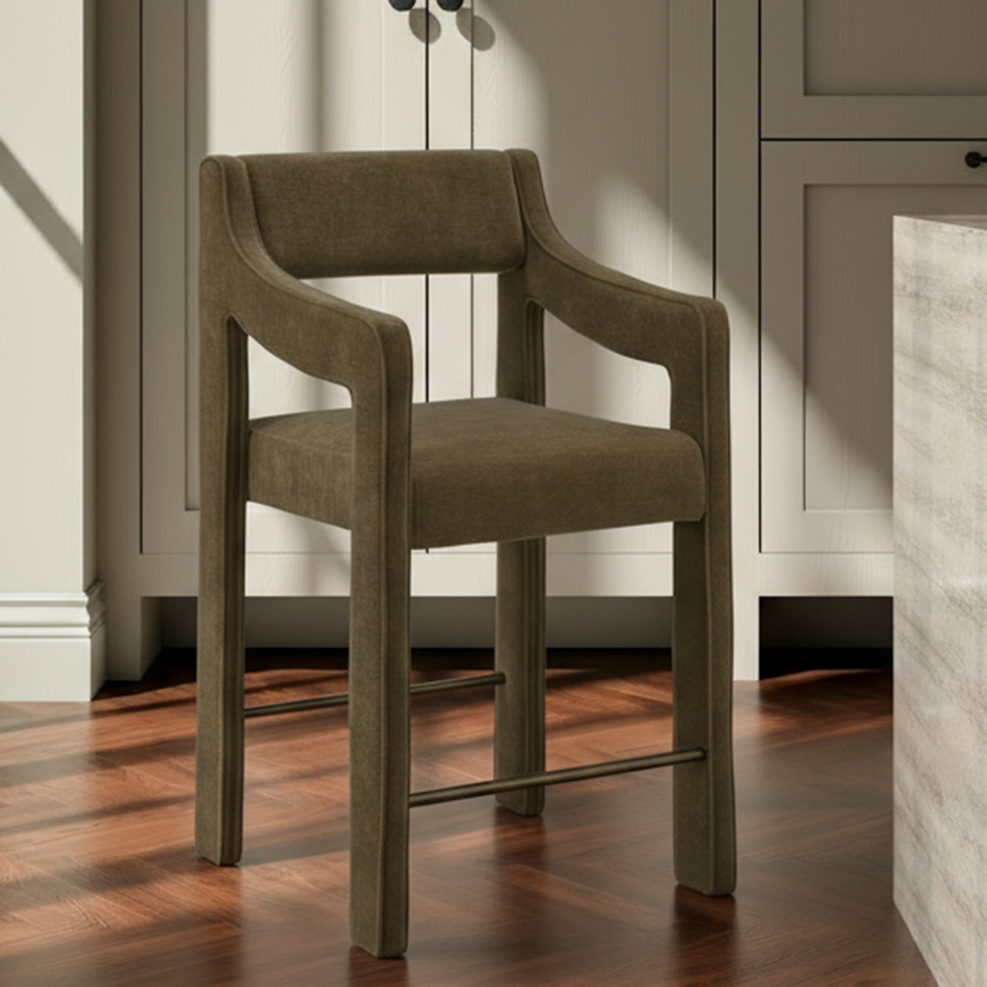 Elise Counter Stool Cedar Green by Moe's Home Collection - view 3
