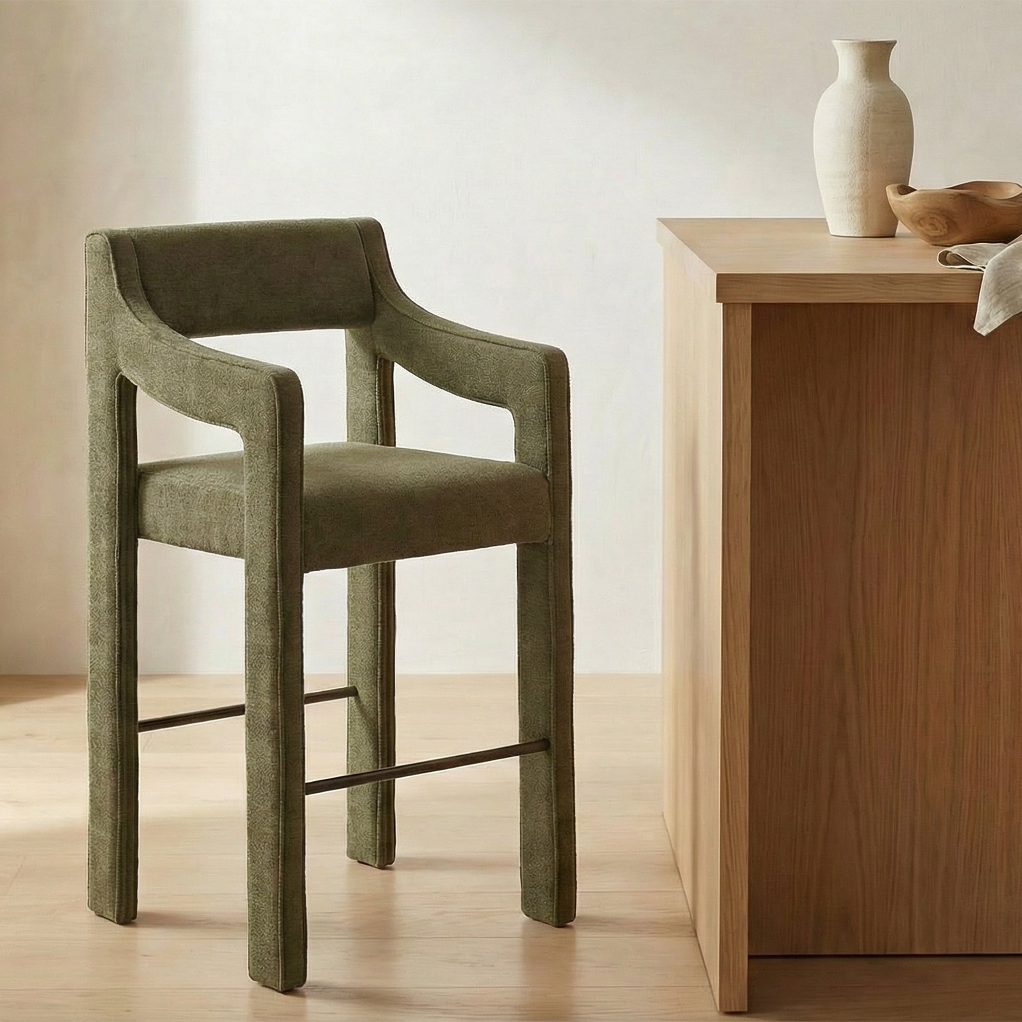 Elise Counter Stool Cedar Green by Moe's Home Collection - view 2