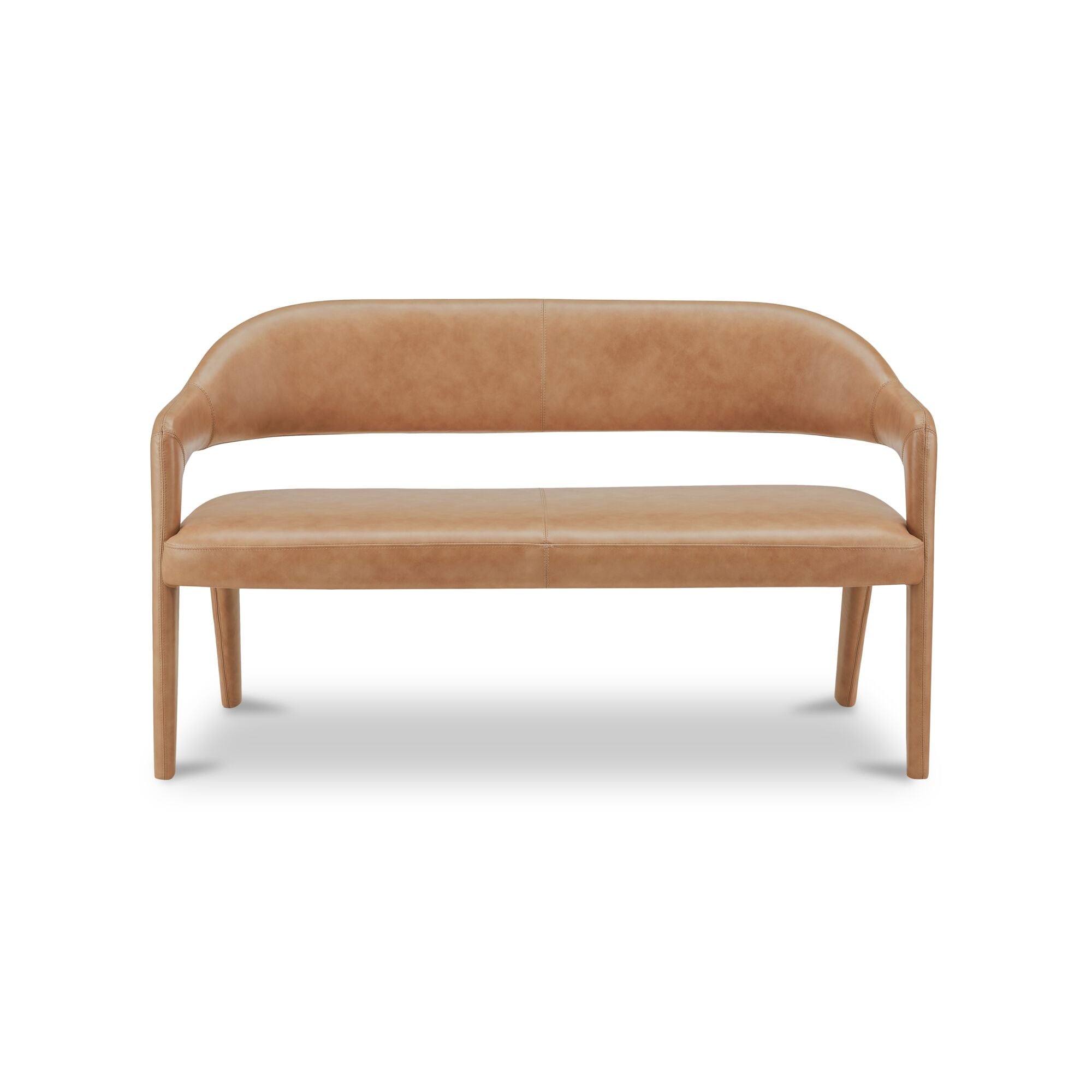 Martens Dining Bench Tan Leather by Moe's Home Collection