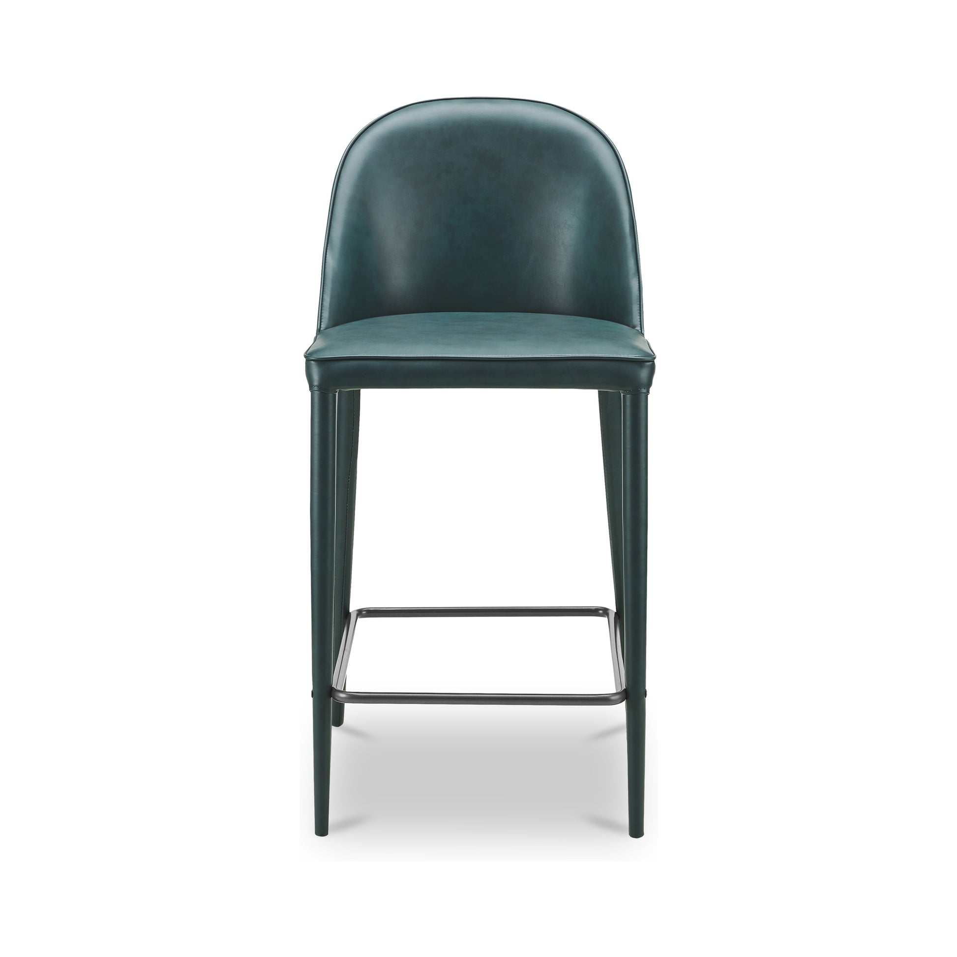Burton Counter Stool Dark Teal Vegan Leather by Moe's Home Collection