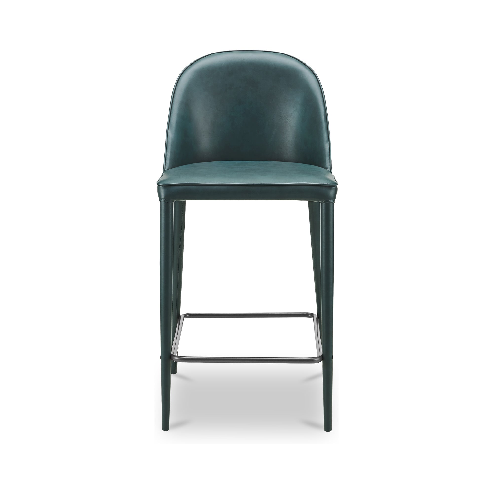 Burton Counter Stool Dark Teal Vegan Leather by Moe's Home Collection