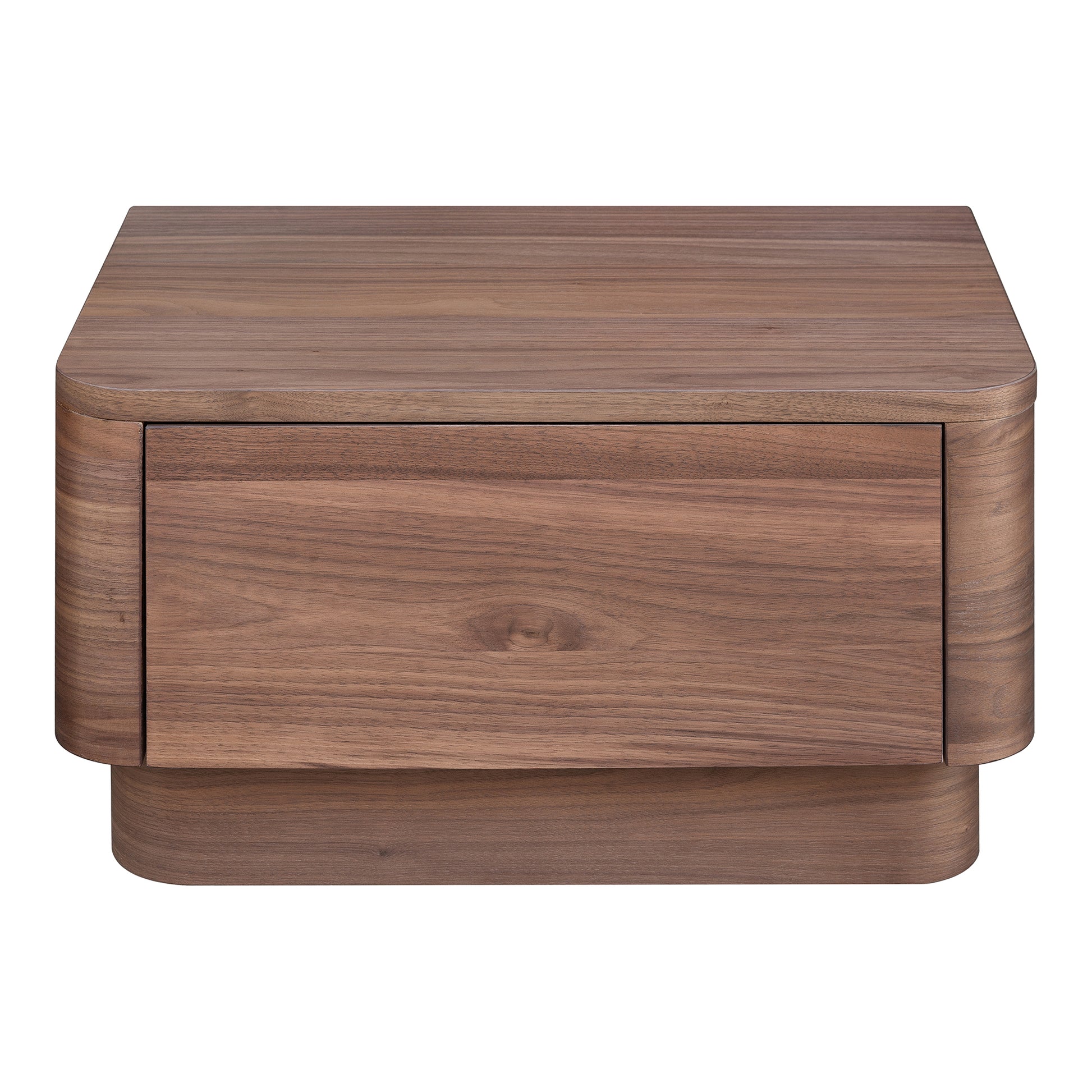 Round Off Small Nightstand Walnut by Moe's Home Collection