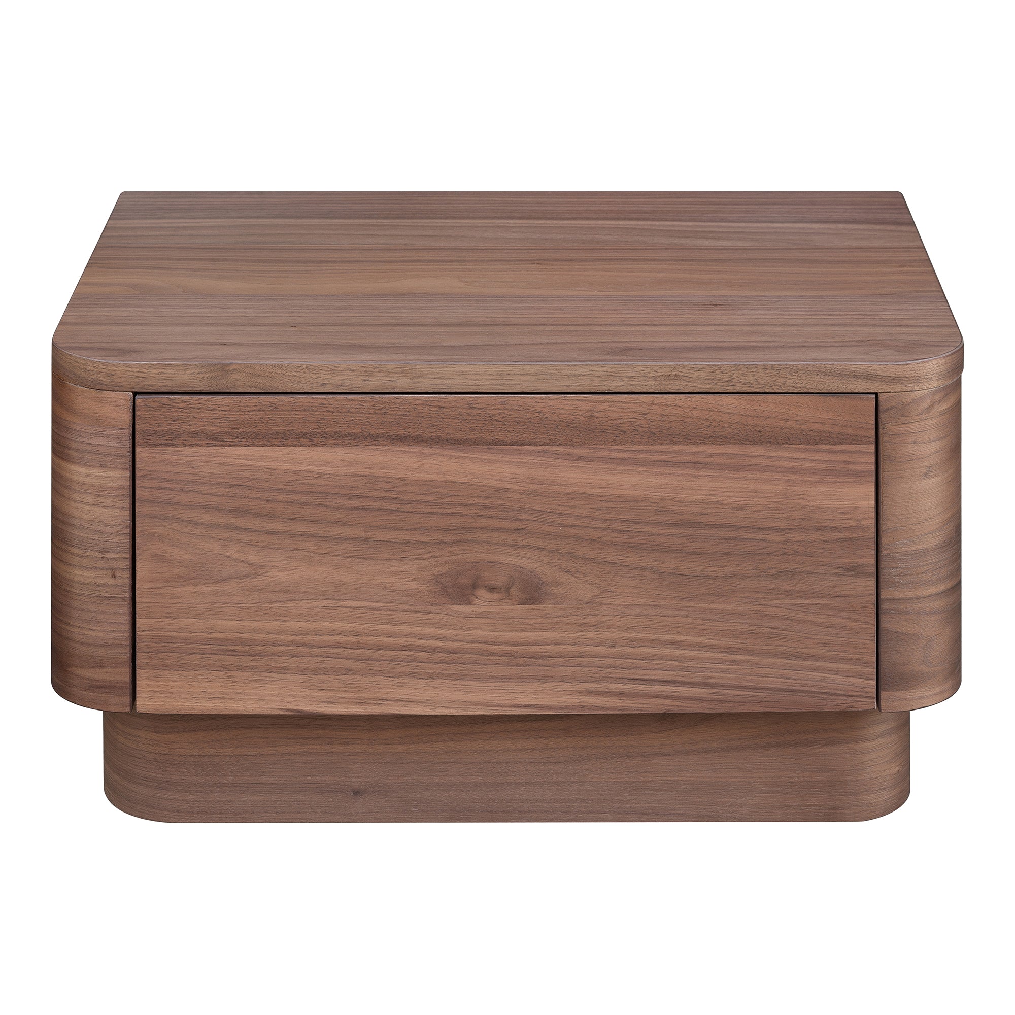 Round Off Small Nightstand Walnut by Moe's Home Collection