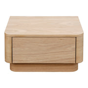 Round Off Small Nightstand Light Oak Brown by Moe's Home Collection