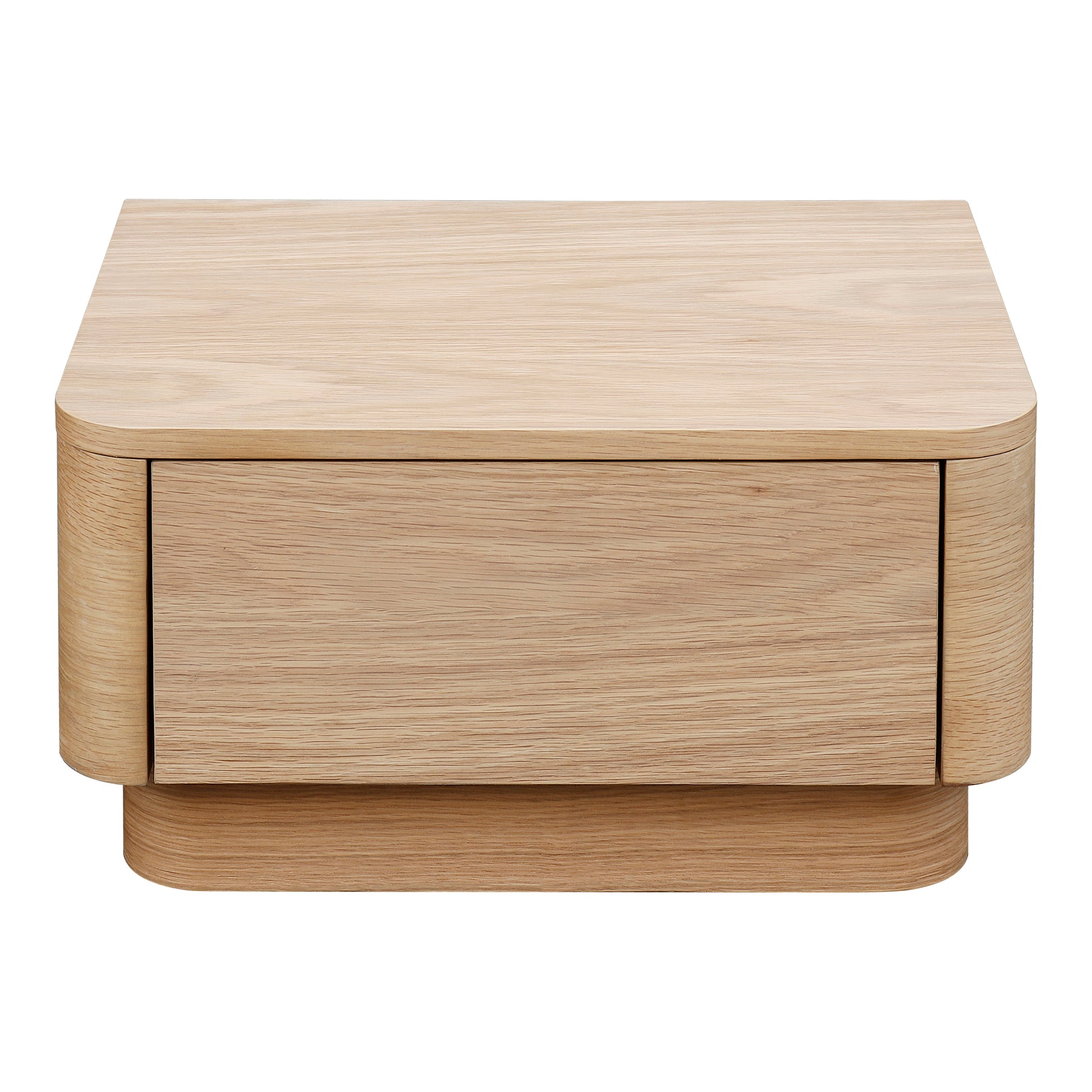 Round Off Small Nightstand Light Oak Brown by Moe's Home Collection