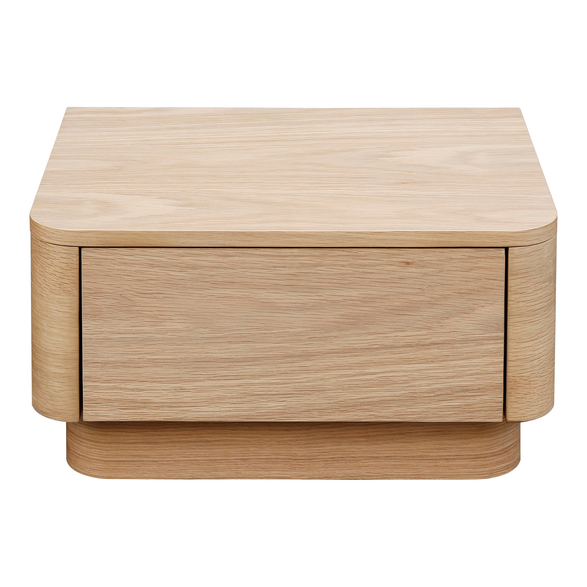 Round Off Small Nightstand Light Oak Brown by Moe's Home Collection