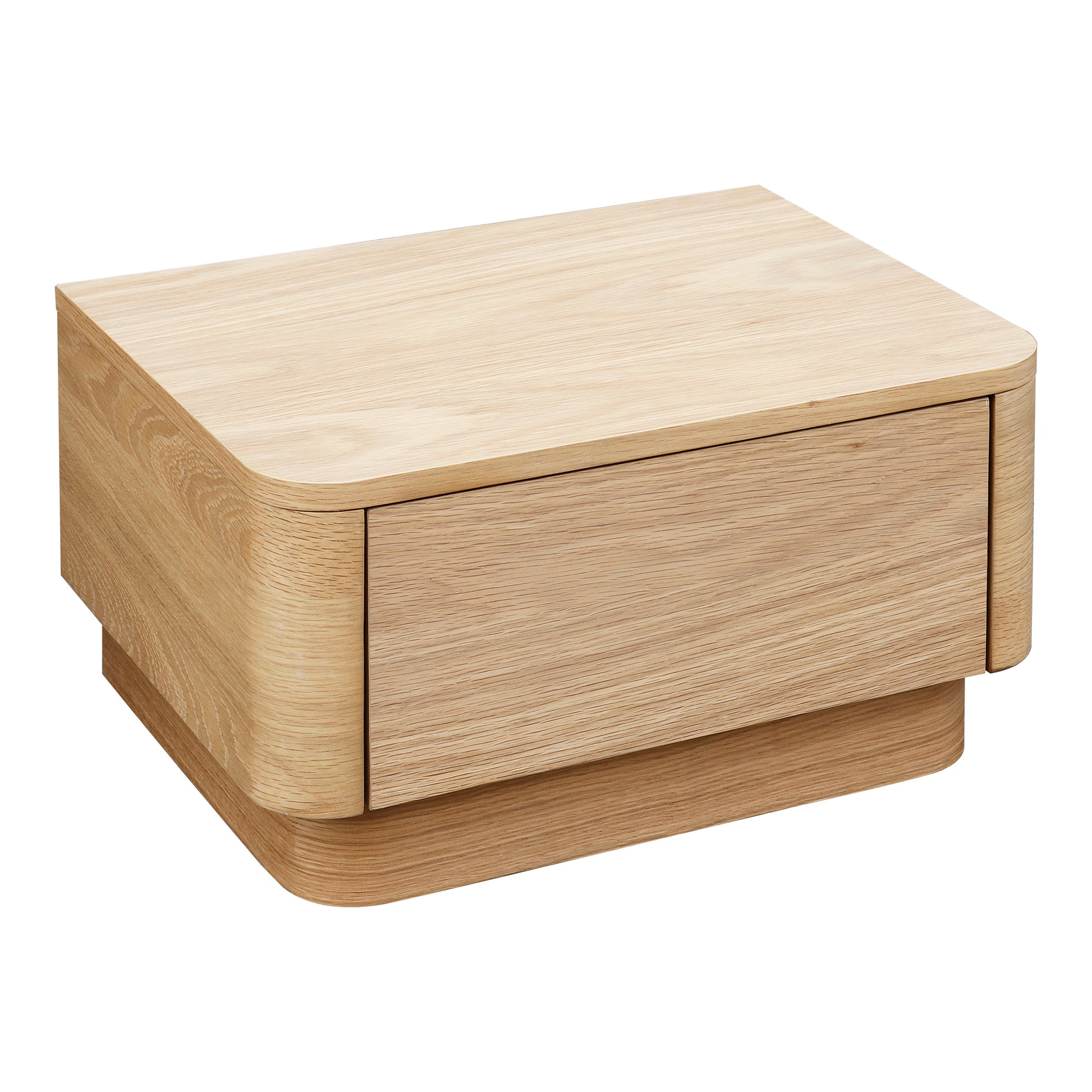 Round Off Small Nightstand Light Oak Brown by Moe's Home Collection - view 2