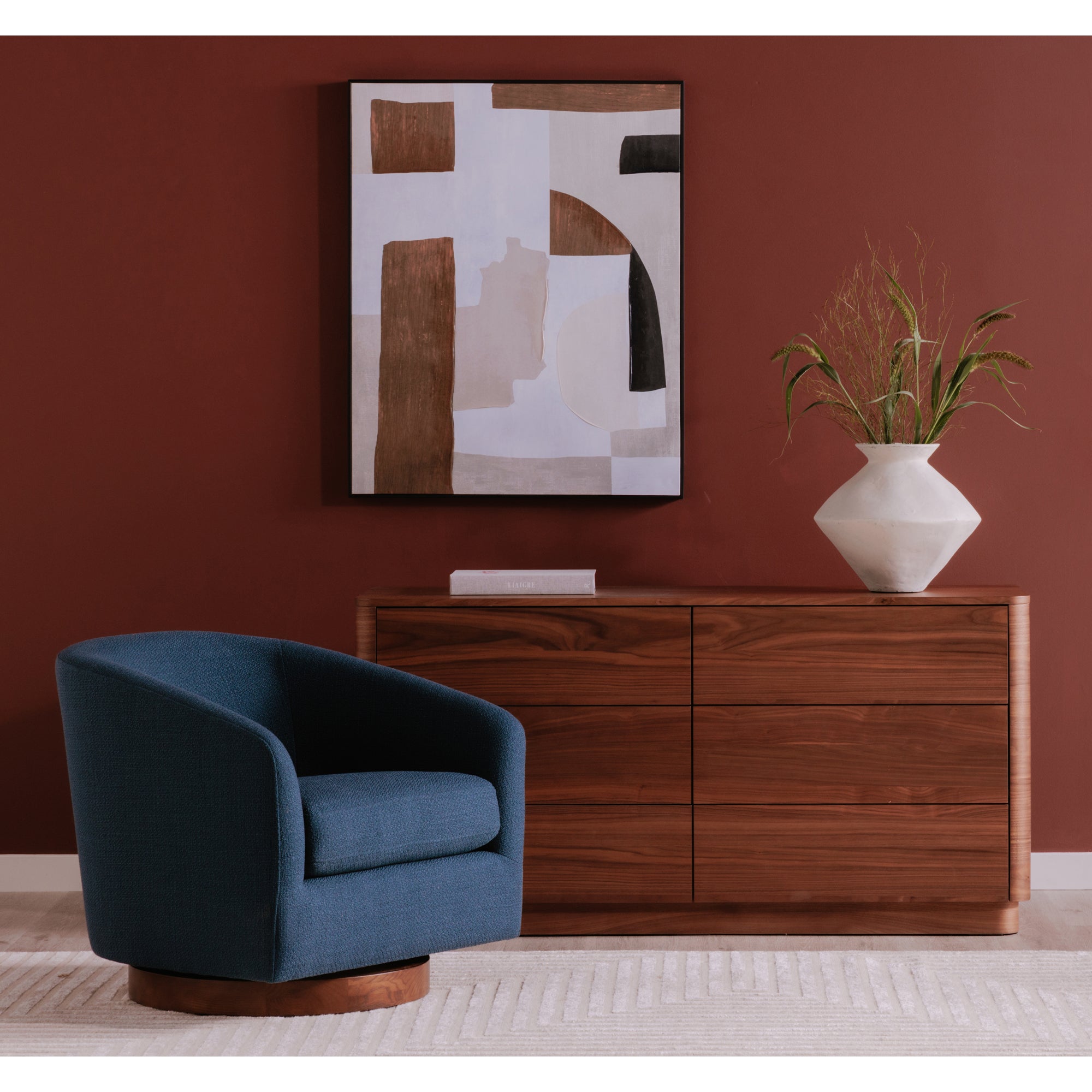 Round Off Dresser Walnut Brown by Moe's Home Collection - view 7