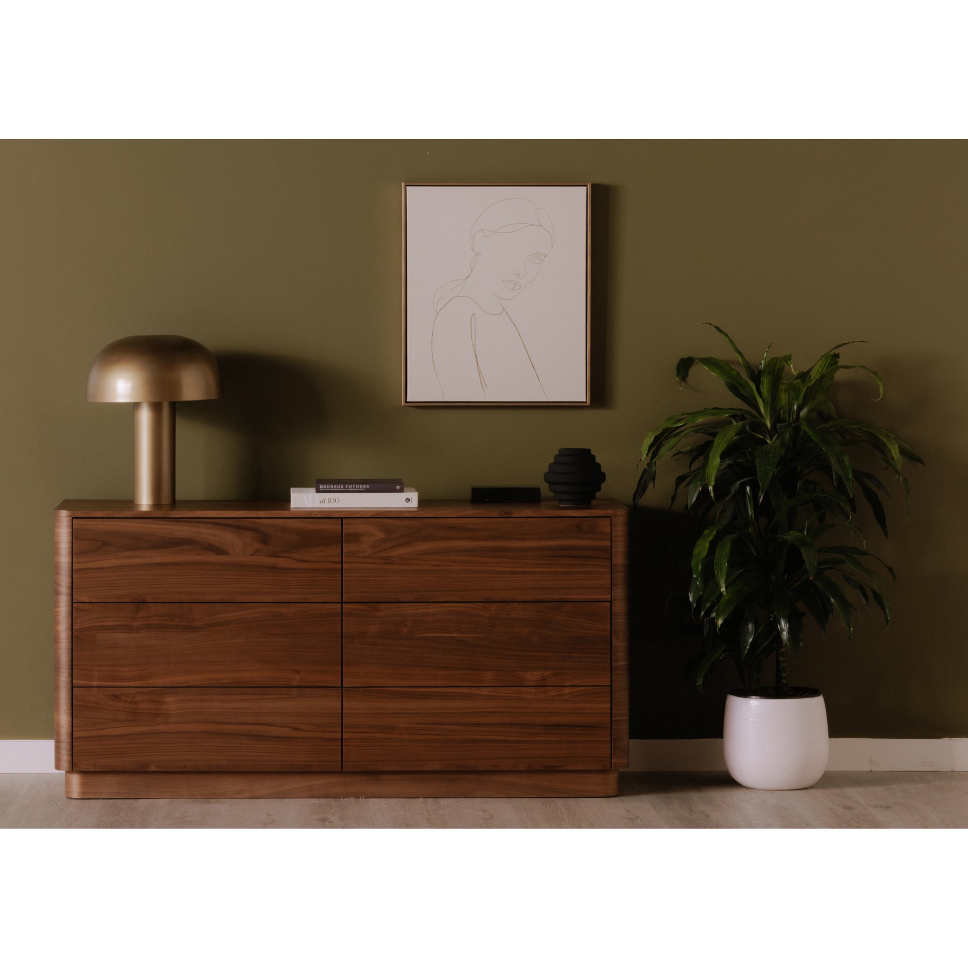 Round Off Dresser Walnut Brown by Moe's Home Collection - view 9