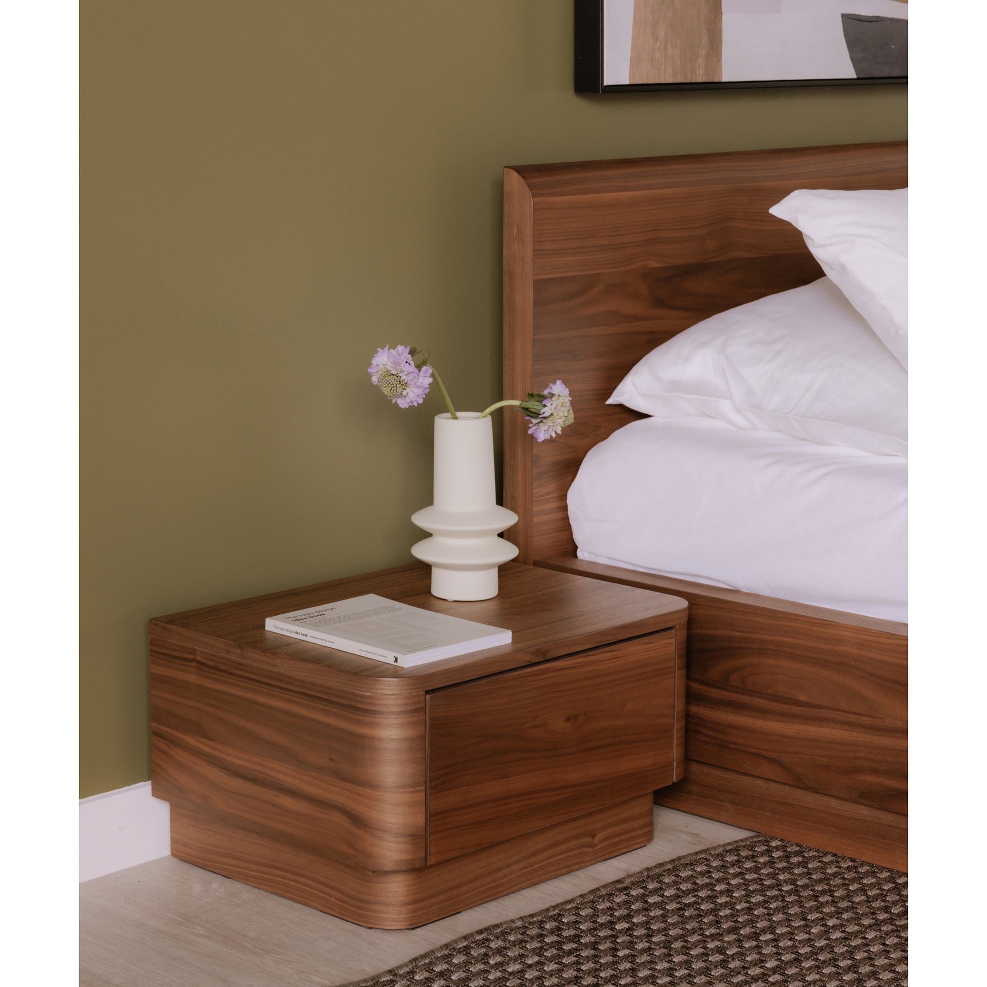 Round Off King Bed Walnut Brown by Moe's Home Collection - view 3