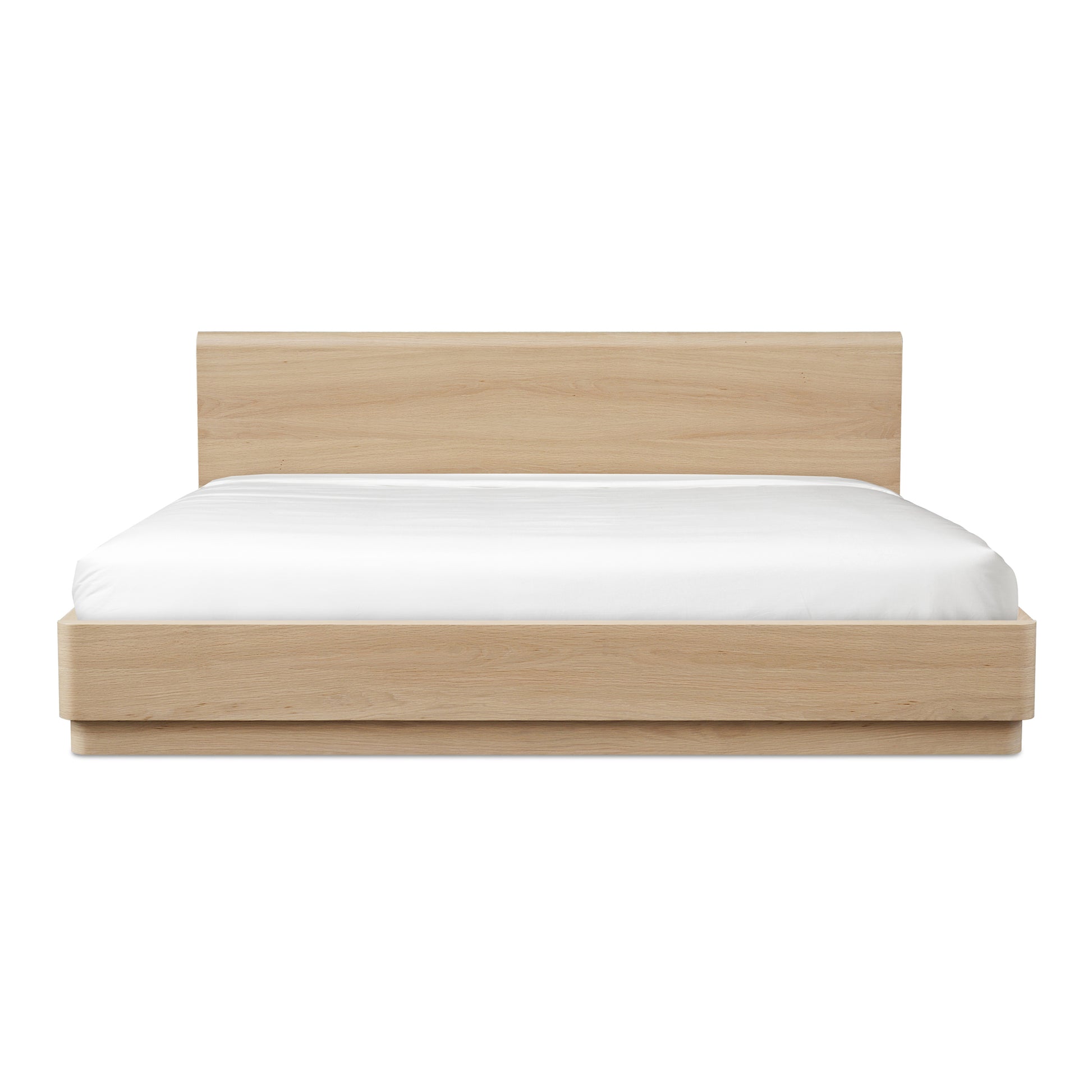 Round Off King Bed Light Oak Brown by Moe's Home Collection