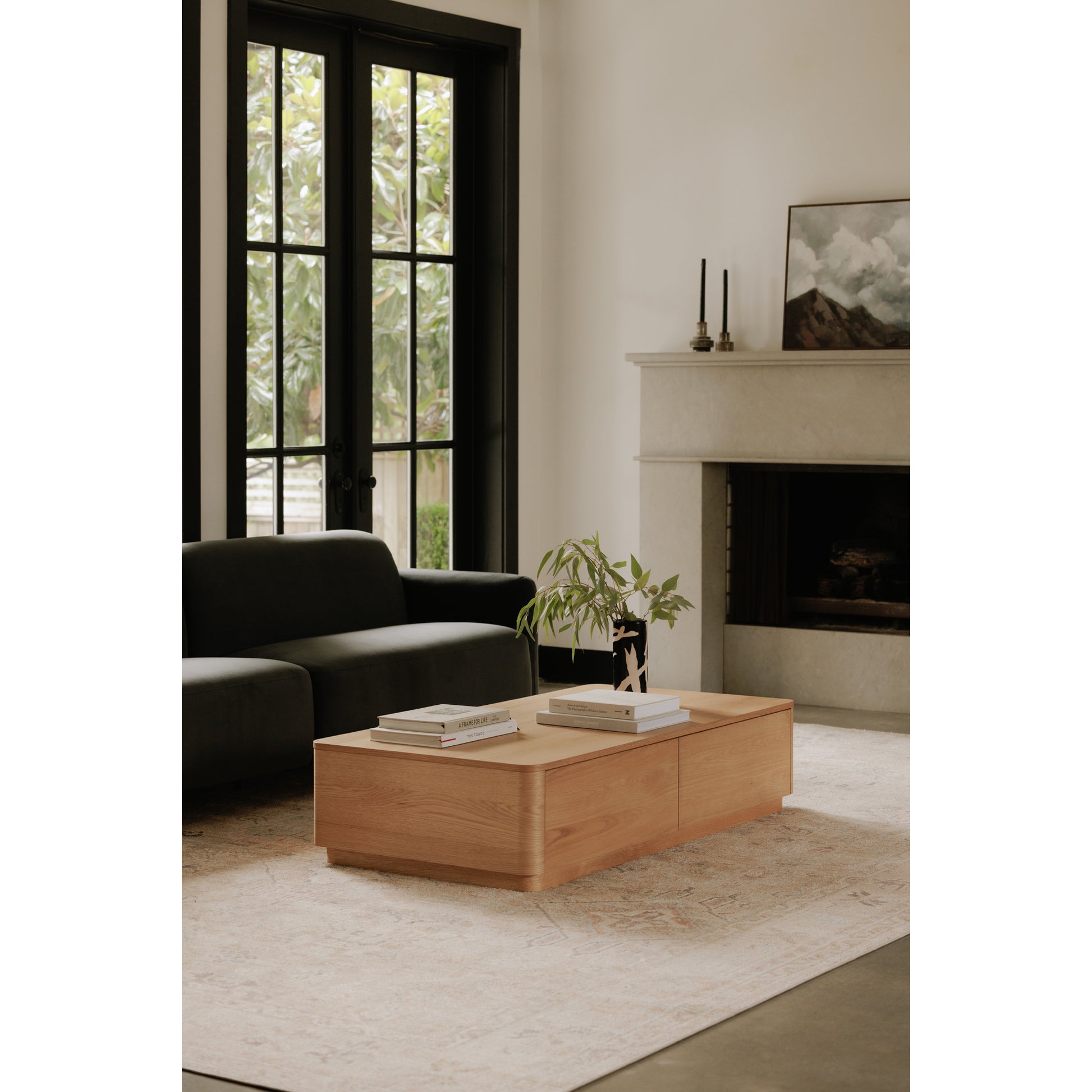 Round Off Coffee Table Natural Oak by Moe's Home Collection - view 2