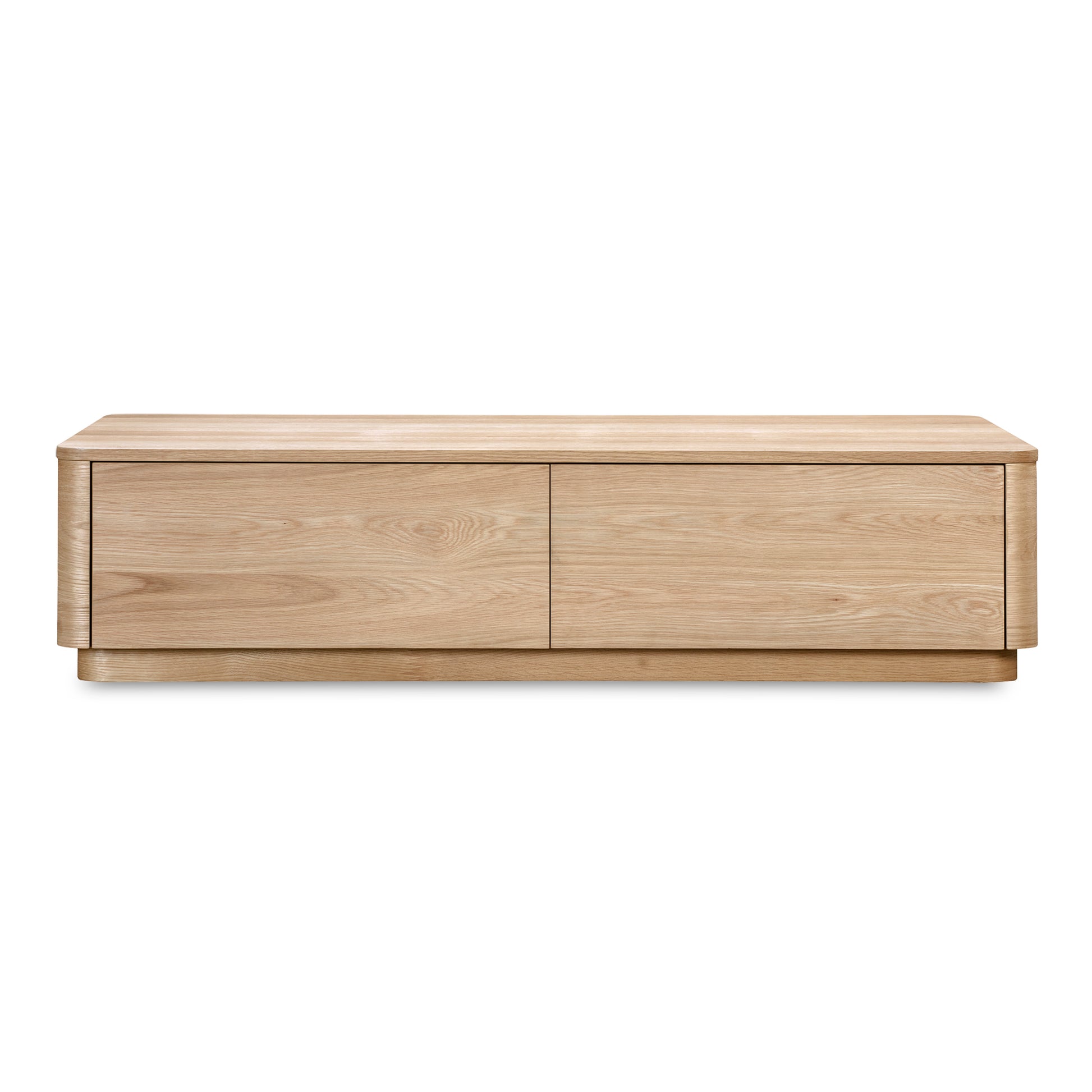 Round Off Coffee Table Natural Oak by Moe's Home Collection
