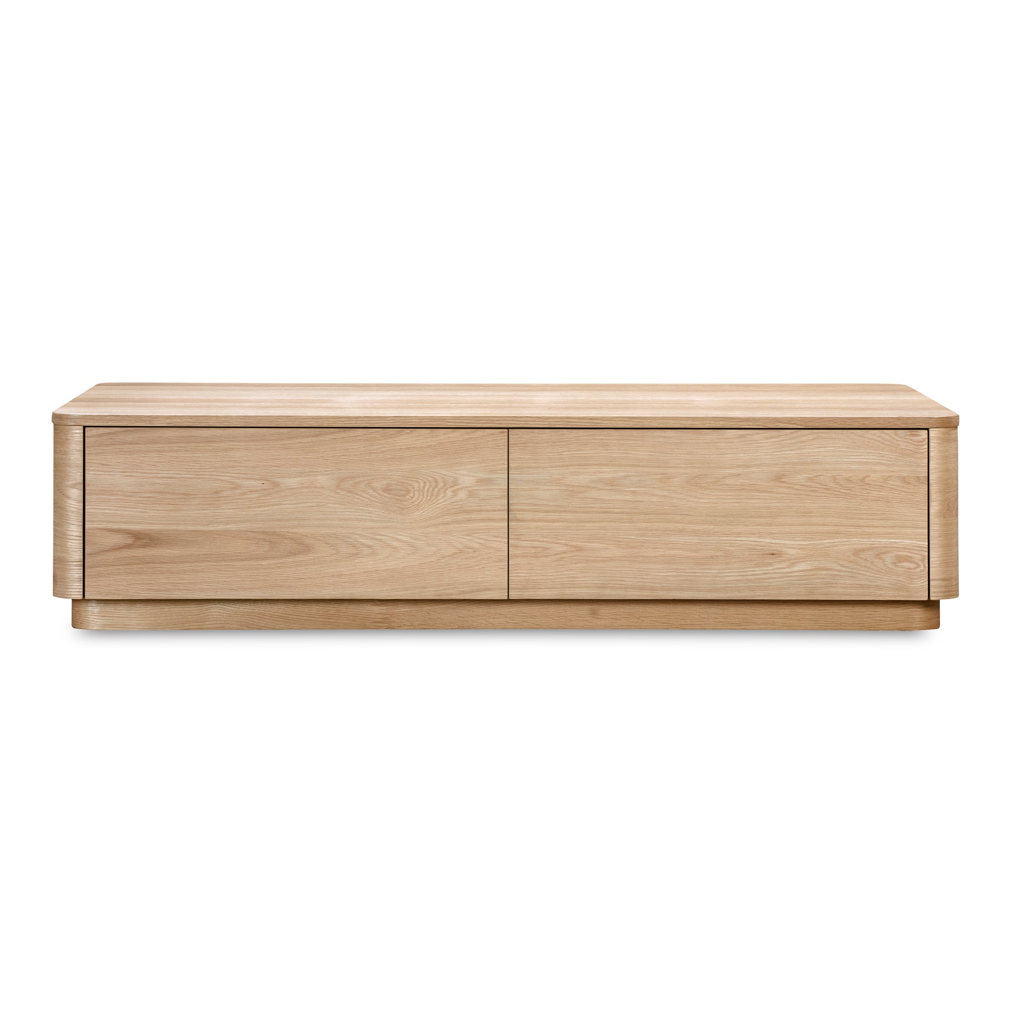 Round Off Coffee Table Natural Oak by Moe's Home Collection