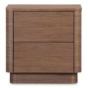 Round Off Tall Nightstand Walnut Brown by Moe's Home Collection