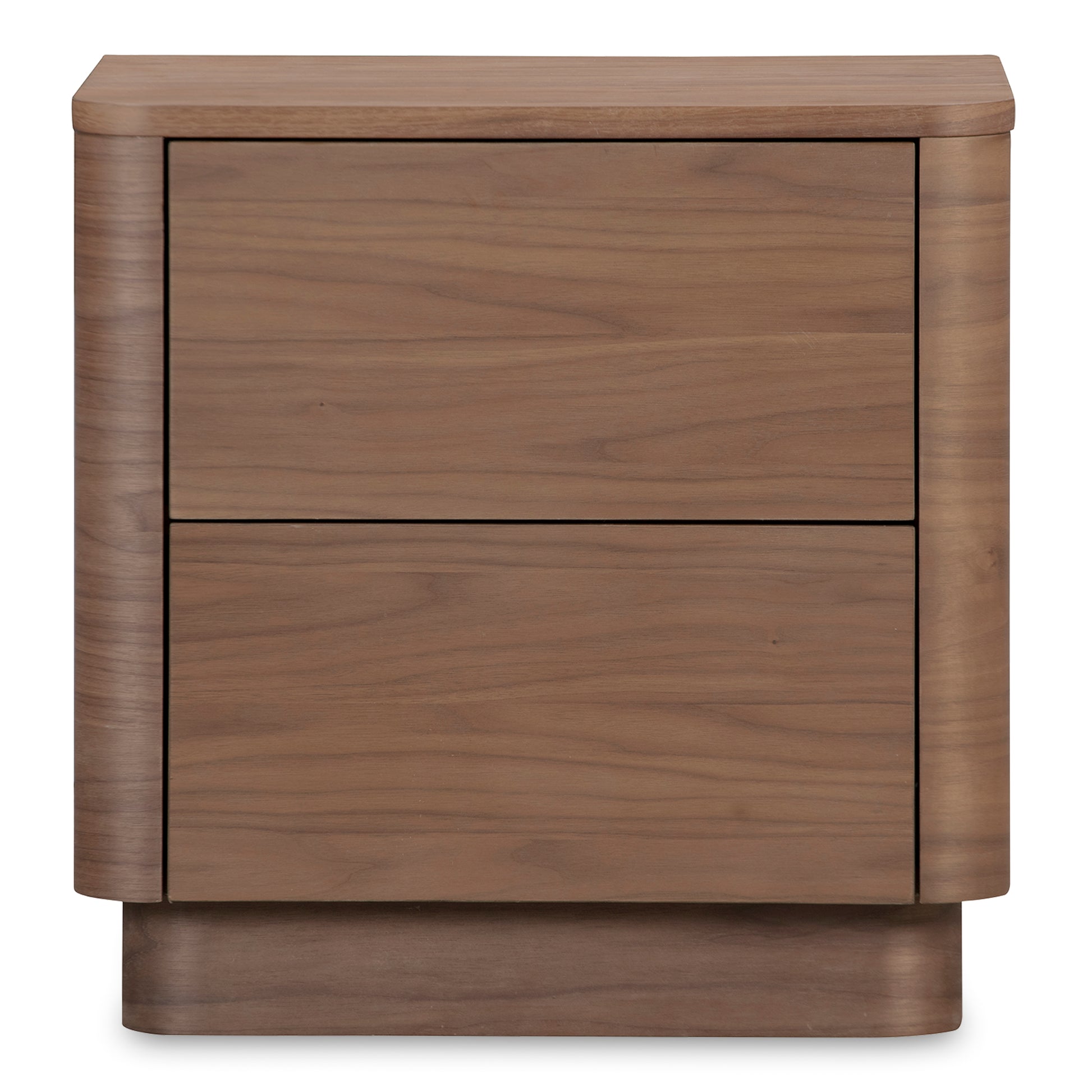 Round Off Tall Nightstand Walnut Brown by Moe's Home Collection