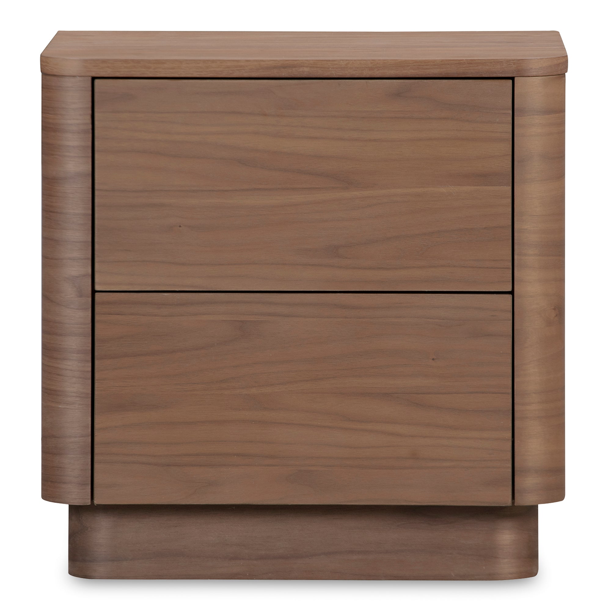 Round Off Tall Nightstand Walnut Brown by Moe's Home Collection