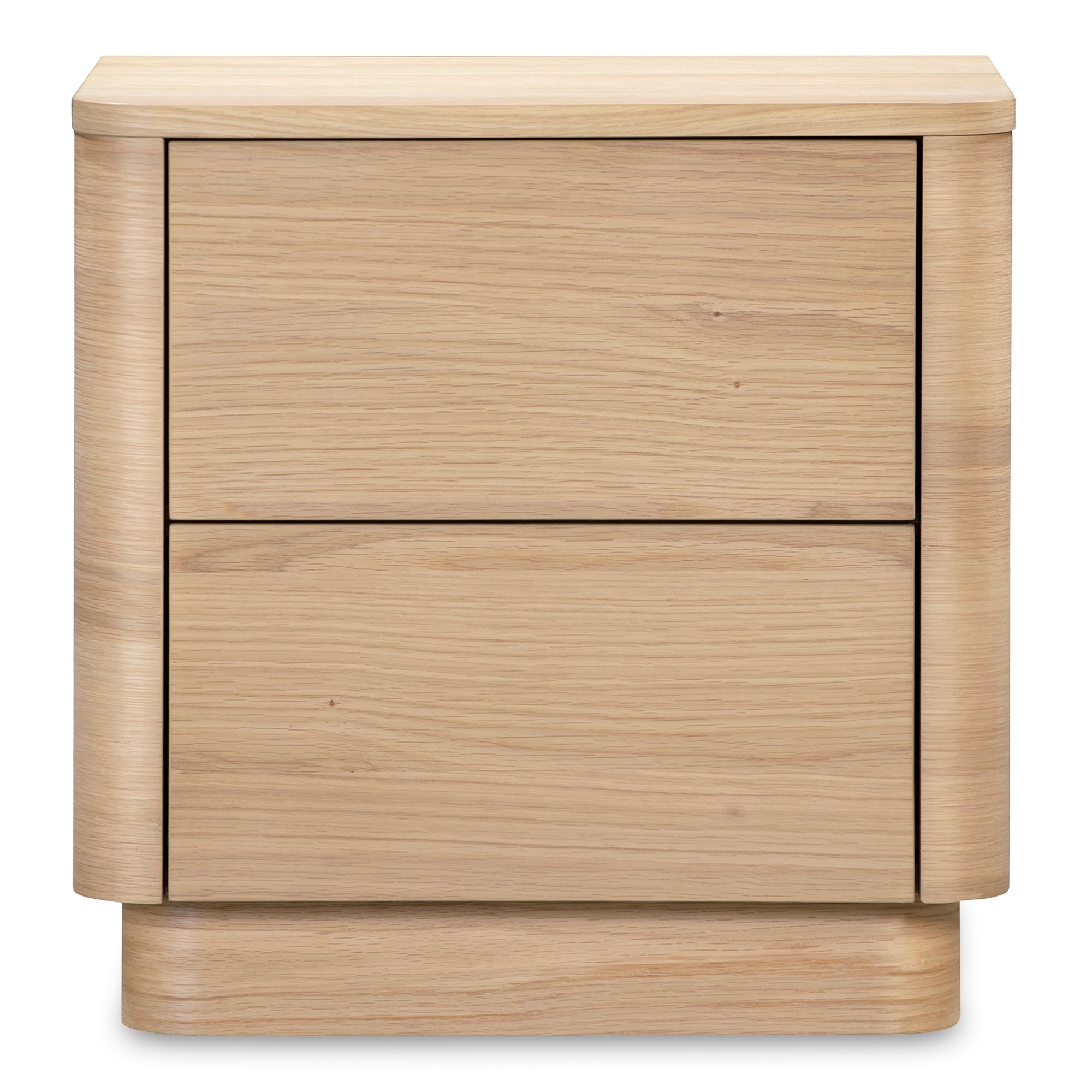 Round Off Tall Nightstand Natural Oak by Moe's Home Collection