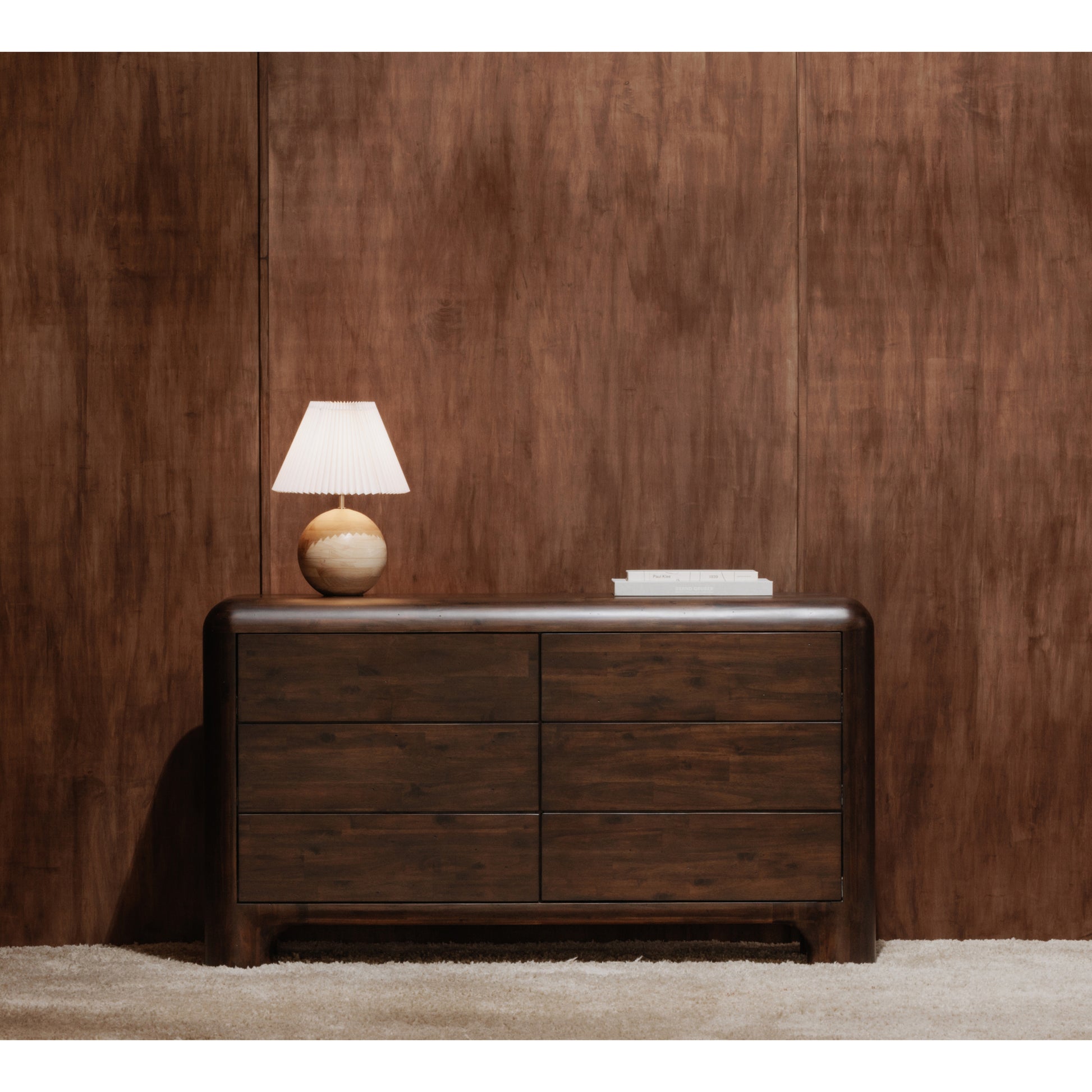 Rowan 6 Drawer Dresser Dark Brown by Moe's Home Collection - view 2