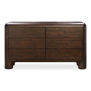 Rowan 6 Drawer Dresser Dark Brown by Moe's Home Collection