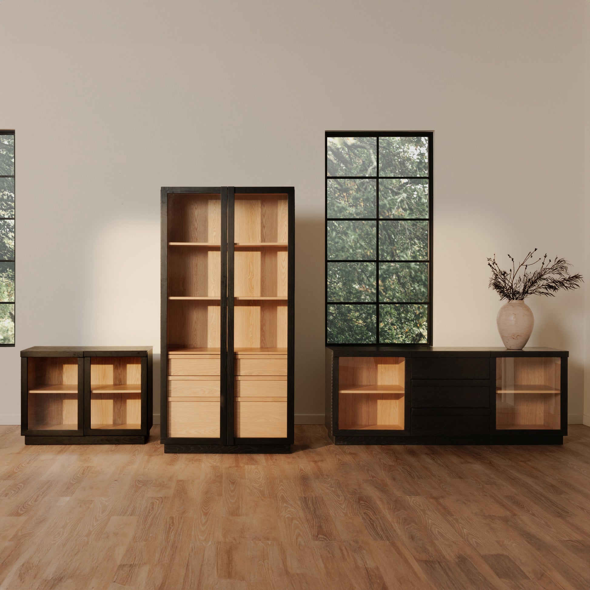 Charlotte Tall Cabinet Black by Moe's Home Collection - view 4