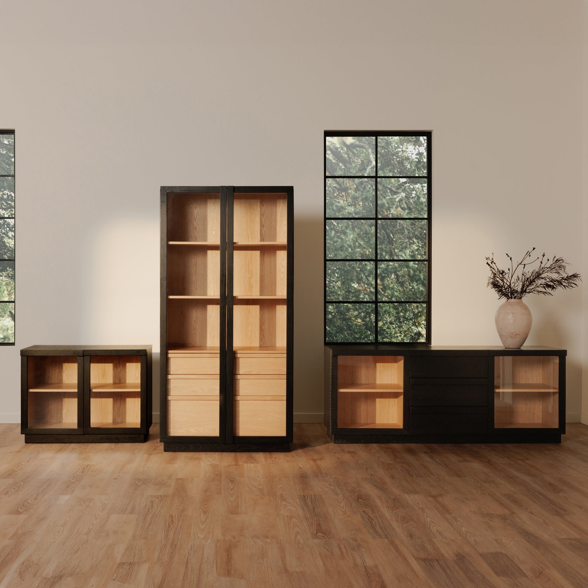 Charlotte Tall Cabinet Black by Moe's Home Collection - view 4