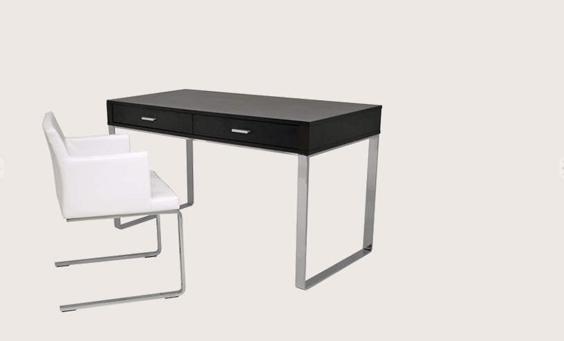 York Desk with Chrome Base  by Soho Concept
