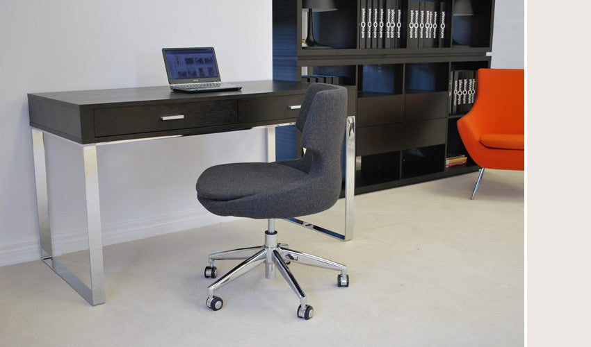 York Desk with Chrome Base  by Soho Concept
