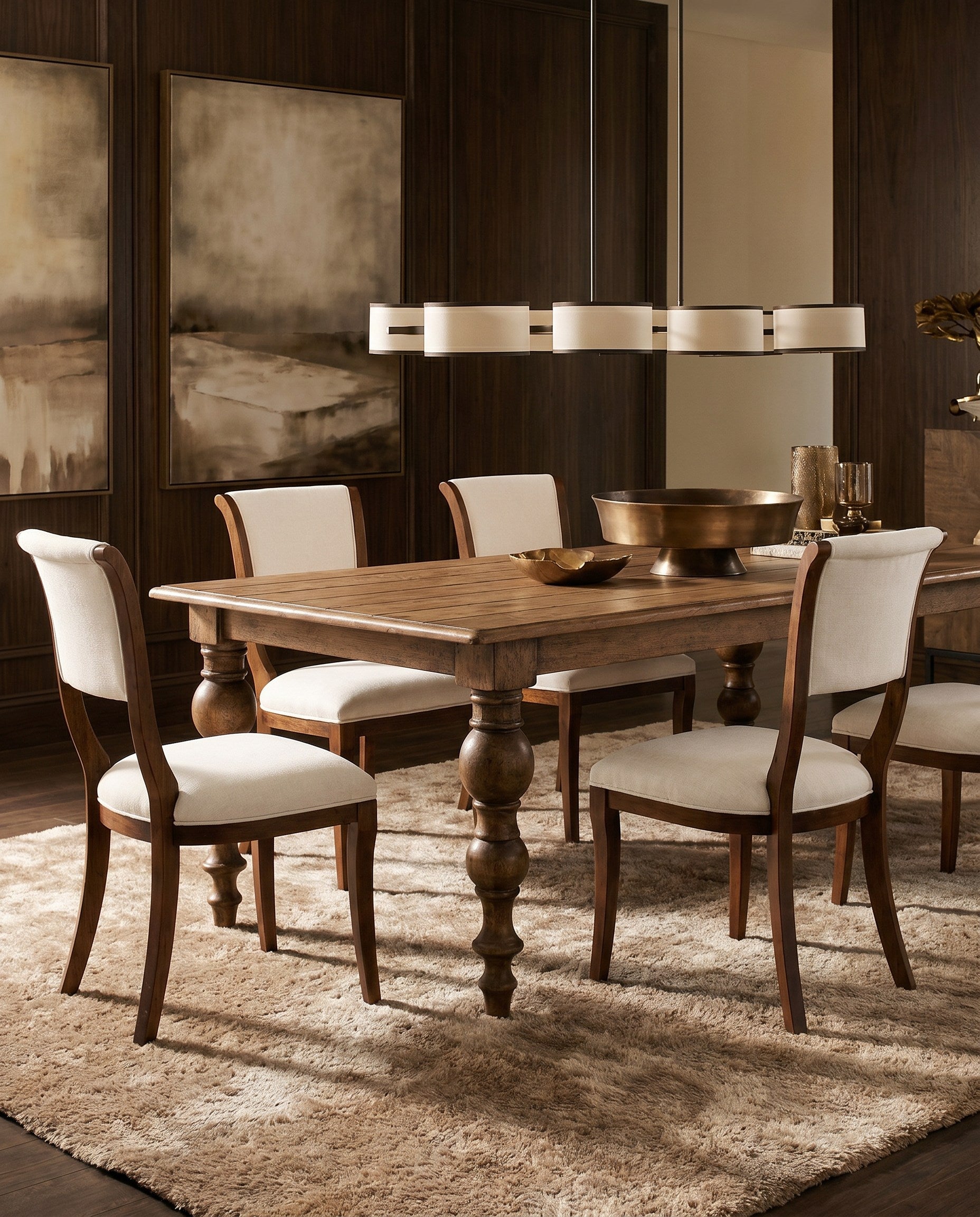 Trophy Elegant Side Chair,Noce Anticato styled in a Sarreid room setting | ZIN Home