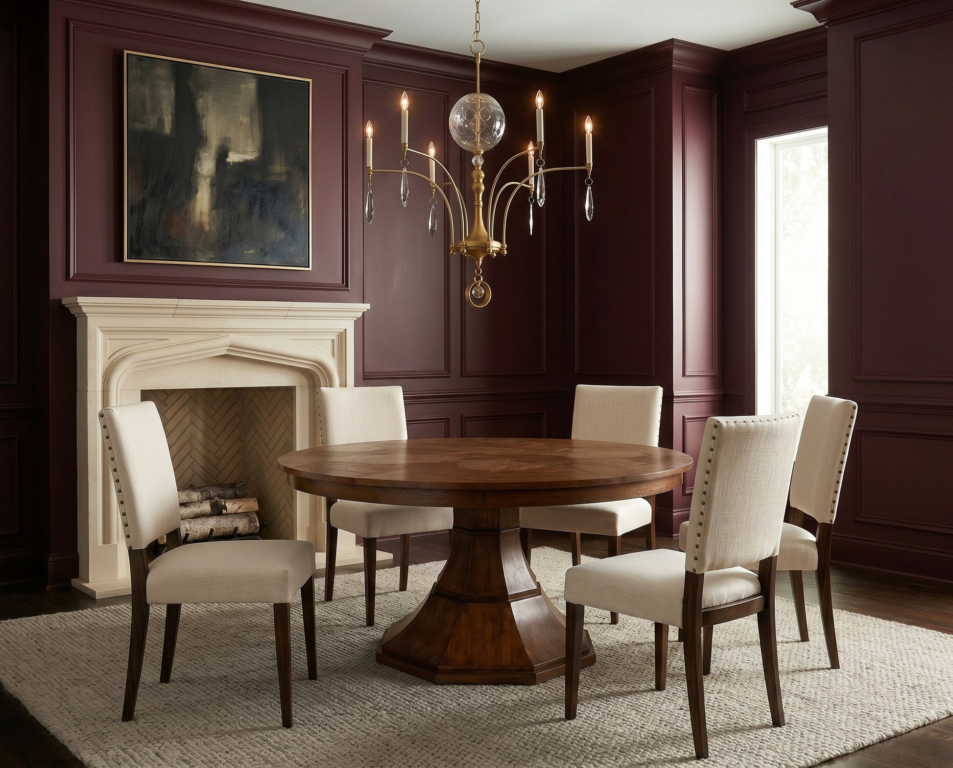 Giselle Jupe Table,Med,Palladio styled in a Sarreid room setting | ZIN Home