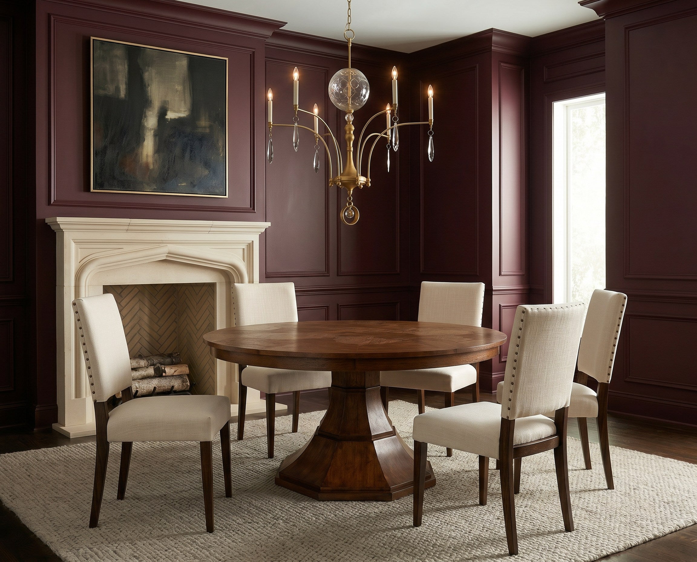 Giselle Jupe Table,Med,Palladio styled in a Sarreid room setting | ZIN Home