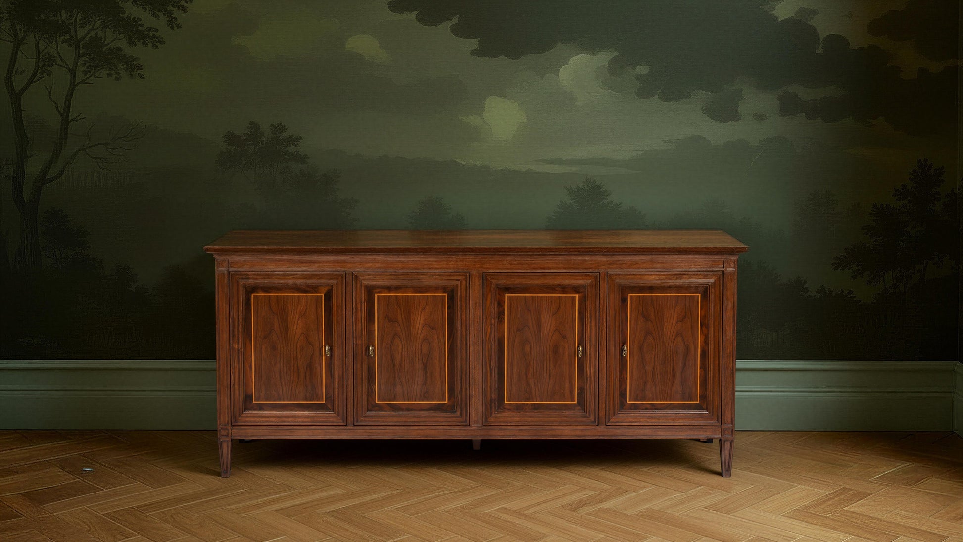Beaufort Credenza styled in a Sarreid room setting | ZIN Home