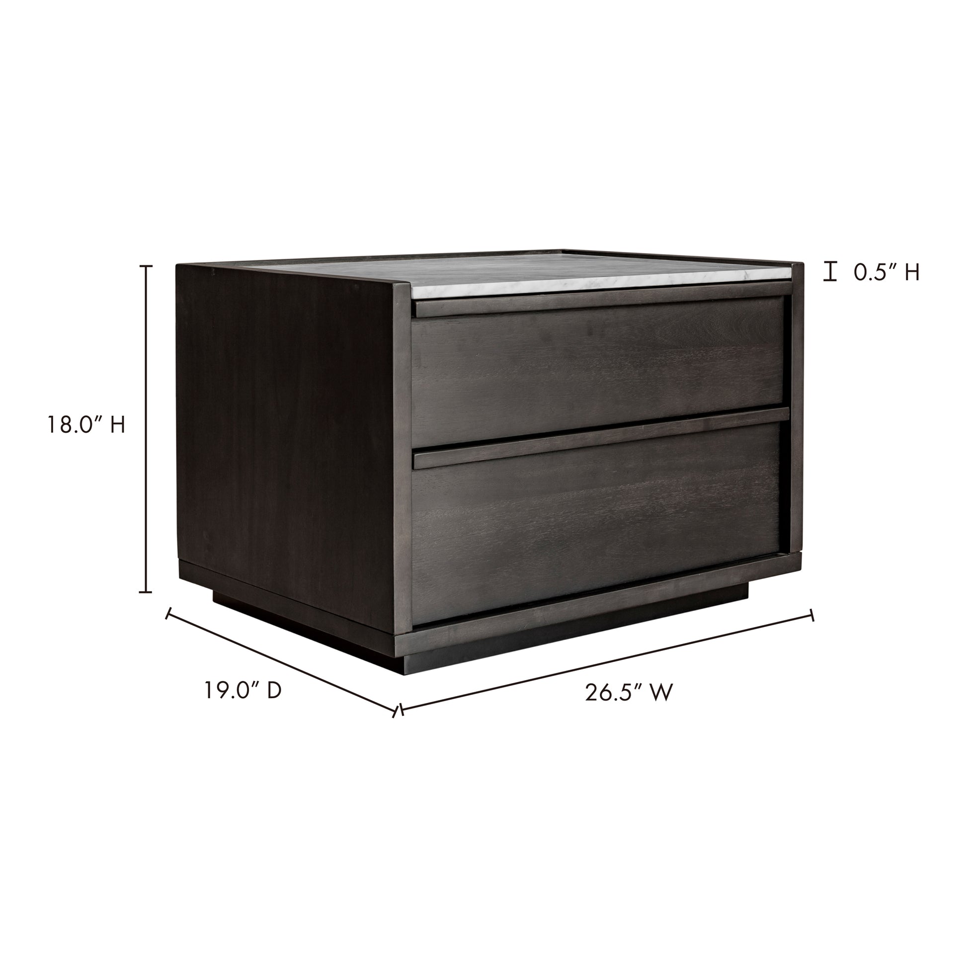 Ashcroft Nightstand Dark Grey by Moe's Home Collection - view 14