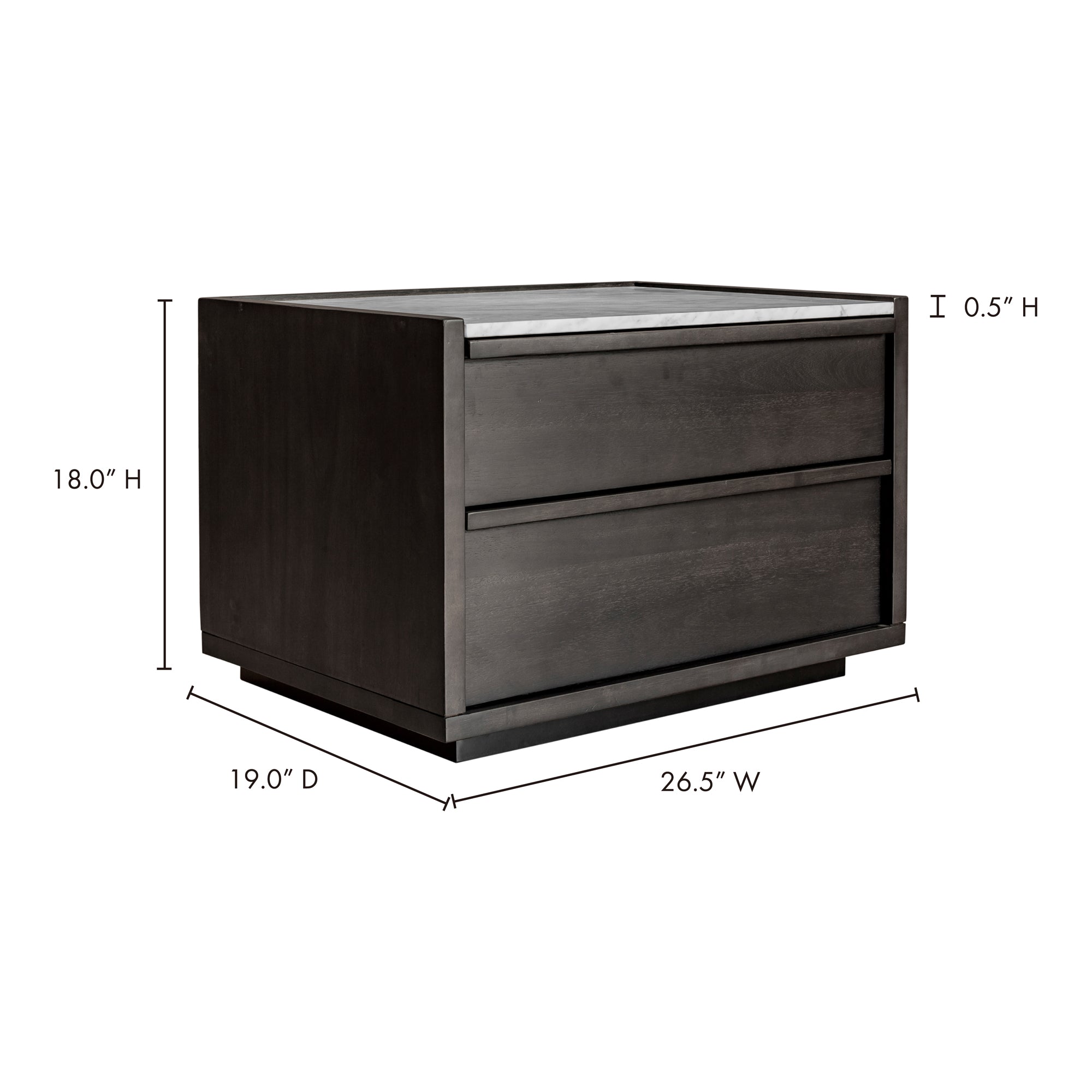 Ashcroft Nightstand Dark Grey by Moe's Home Collection - view 14