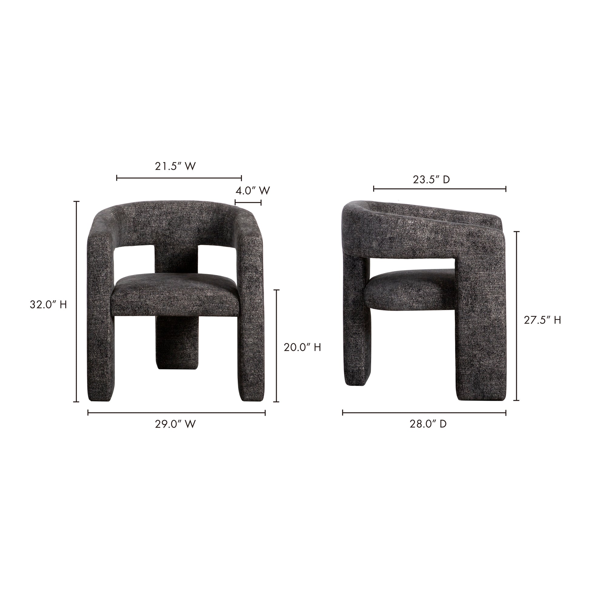 Elo Chair Black by Moe's Home Collection - view 13