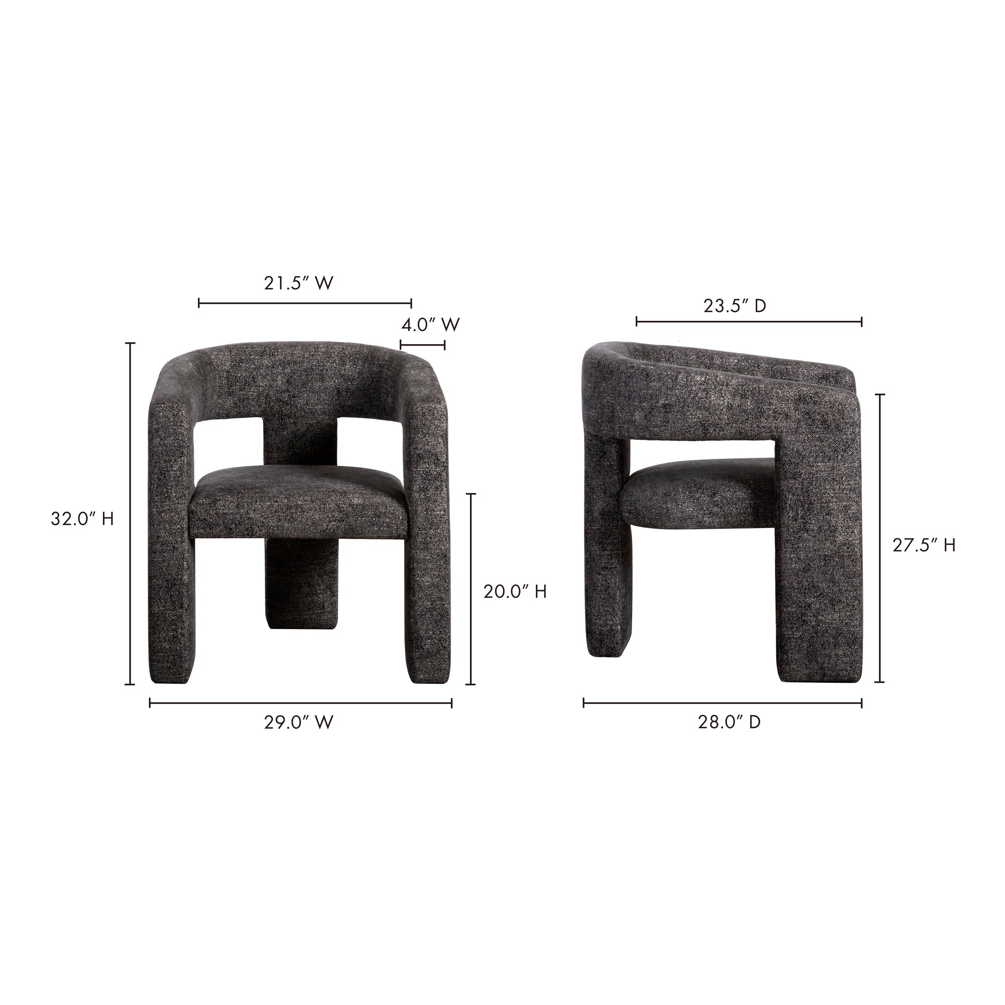 Elo Chair Black by Moe's Home Collection - view 13