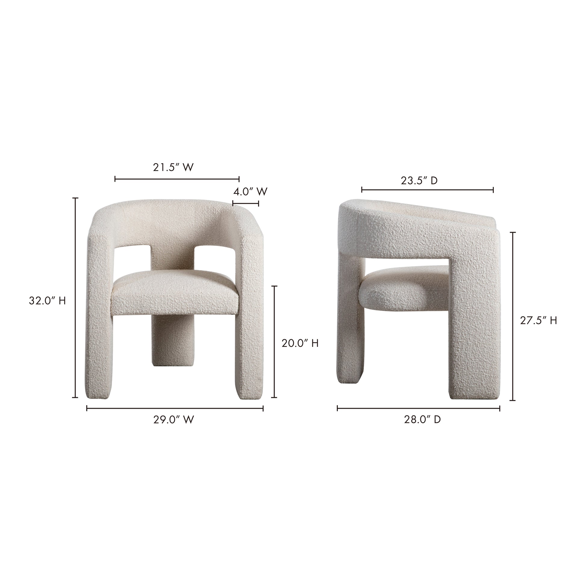 Elo Chair White by Moe's Home Collection - view 14