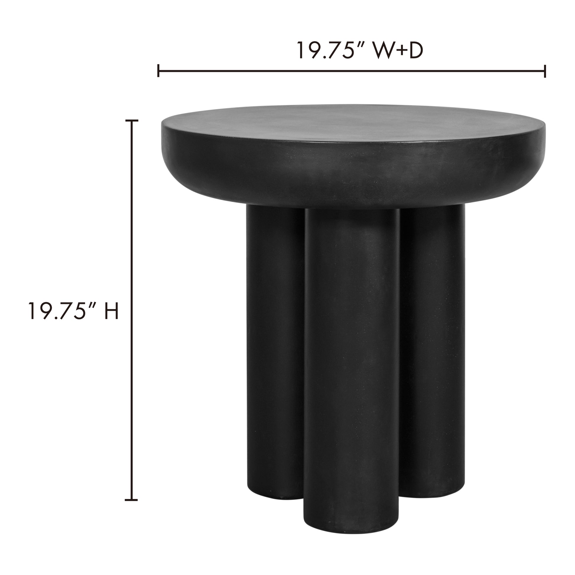 Rocca Side Table Black by Moe's Home Collection - view 6