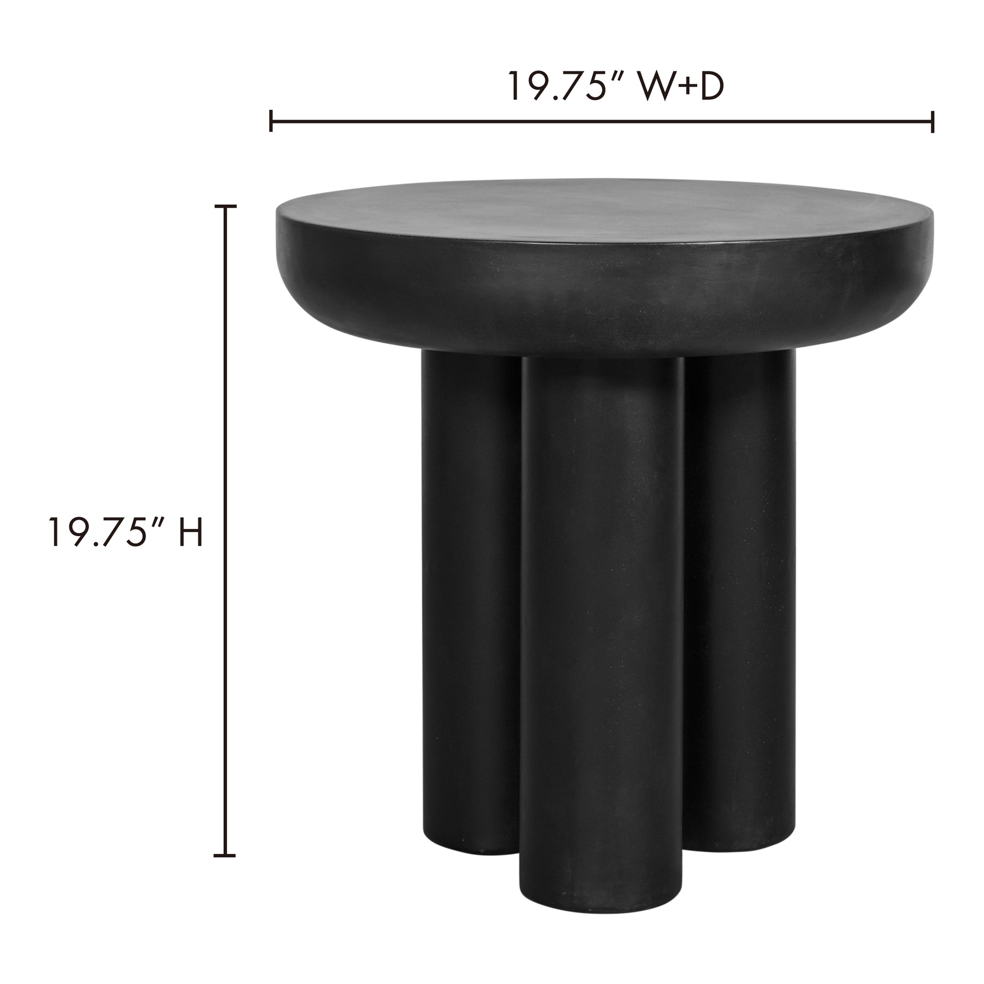 Rocca Side Table Black by Moe's Home Collection - view 6